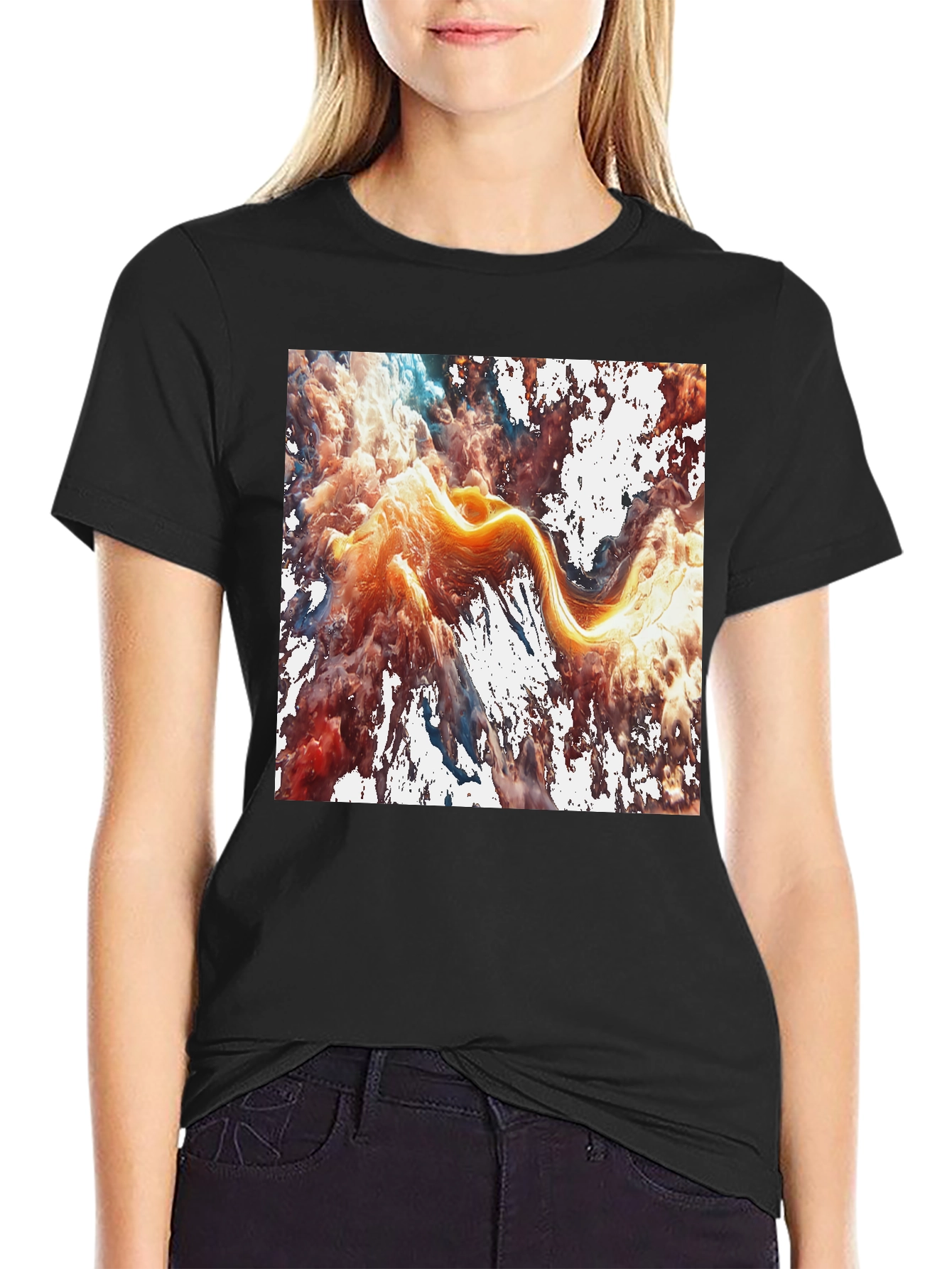 Abstract Art Graphic Tee - Modern Casual Style