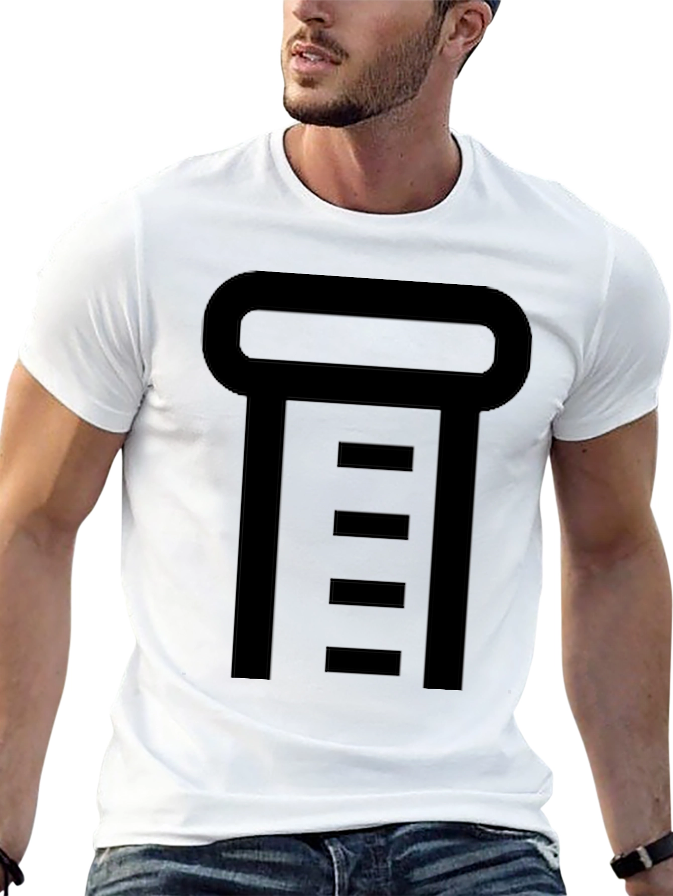 Abstract Graphic Print Black T-Shirt
