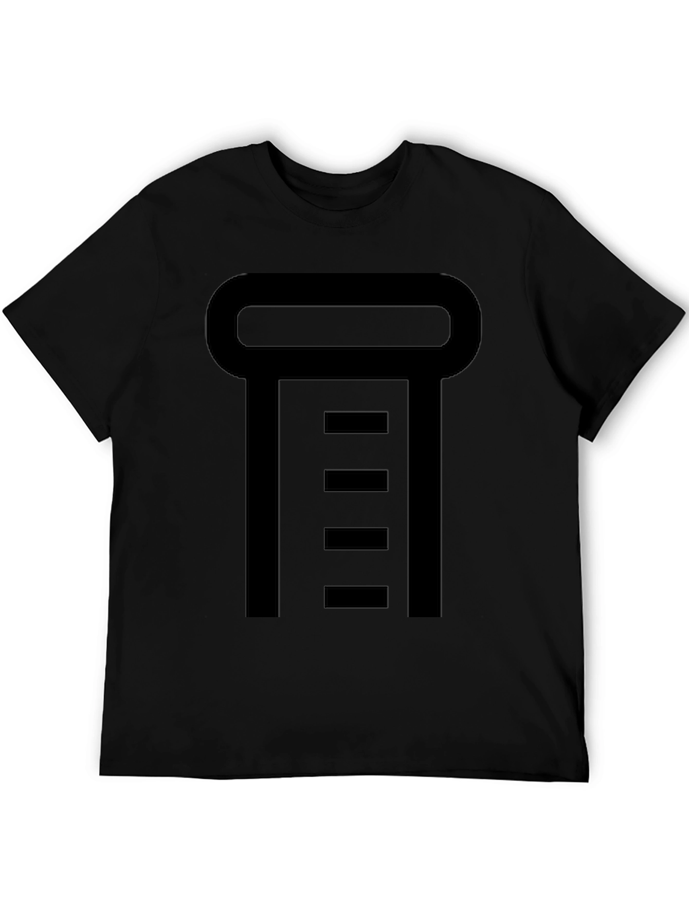 Abstract Graphic Print Black T-Shirt