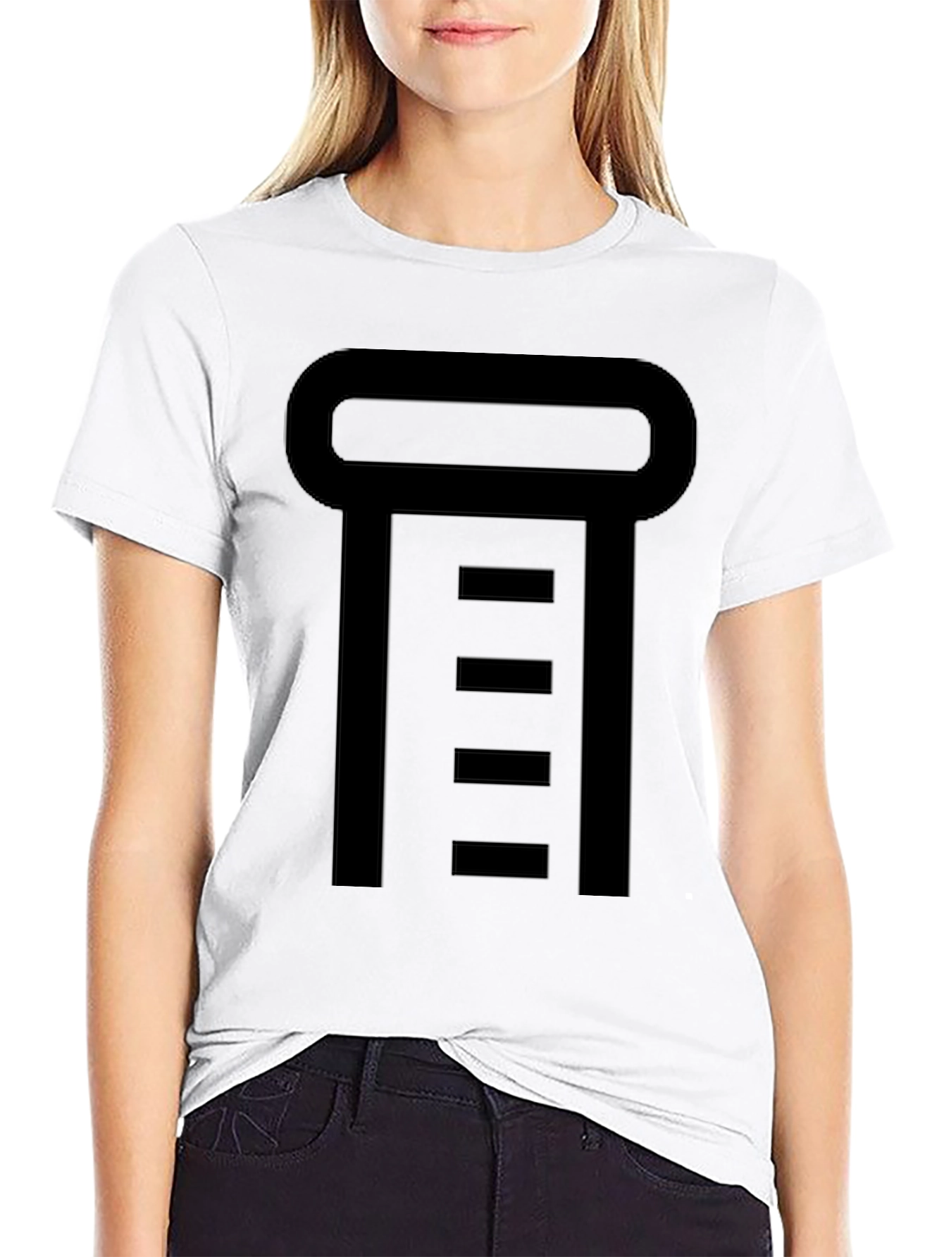 Abstract Graphic Print Black T-Shirt