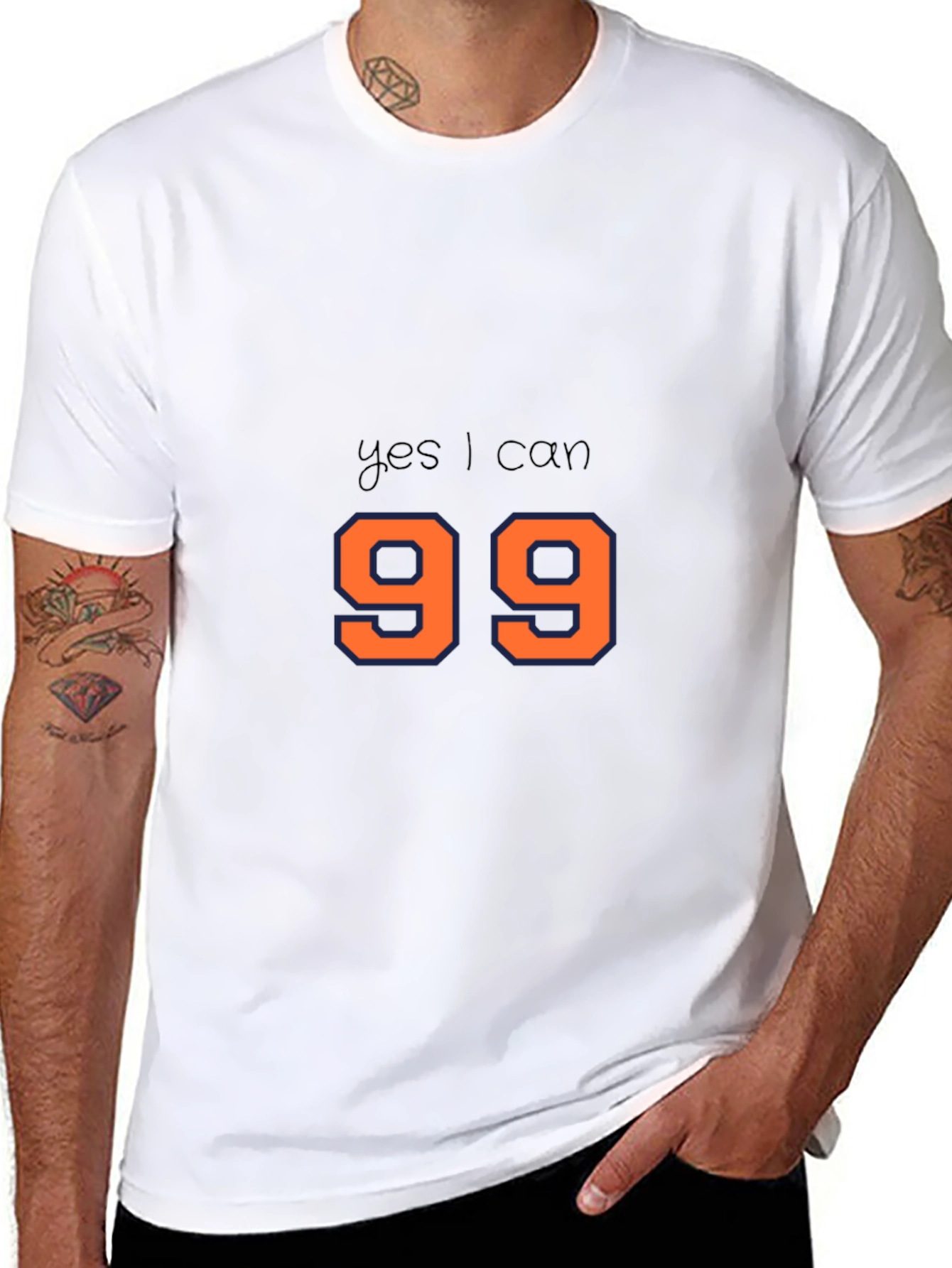 Yes I Can 99 T-Shirt - Black Cotton Tee