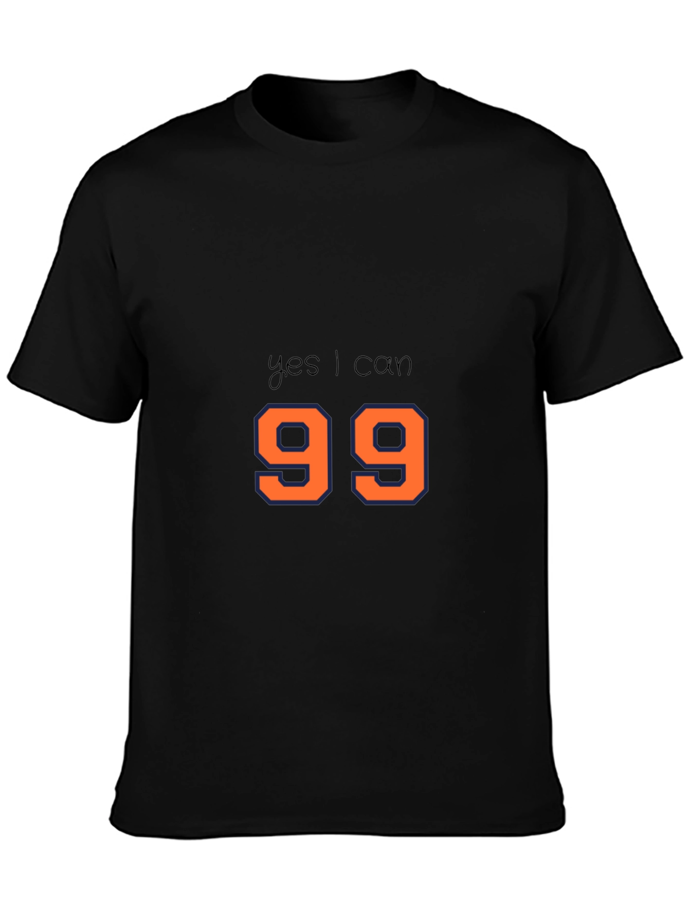 Yes I Can 99 T-Shirt - Black Cotton Tee