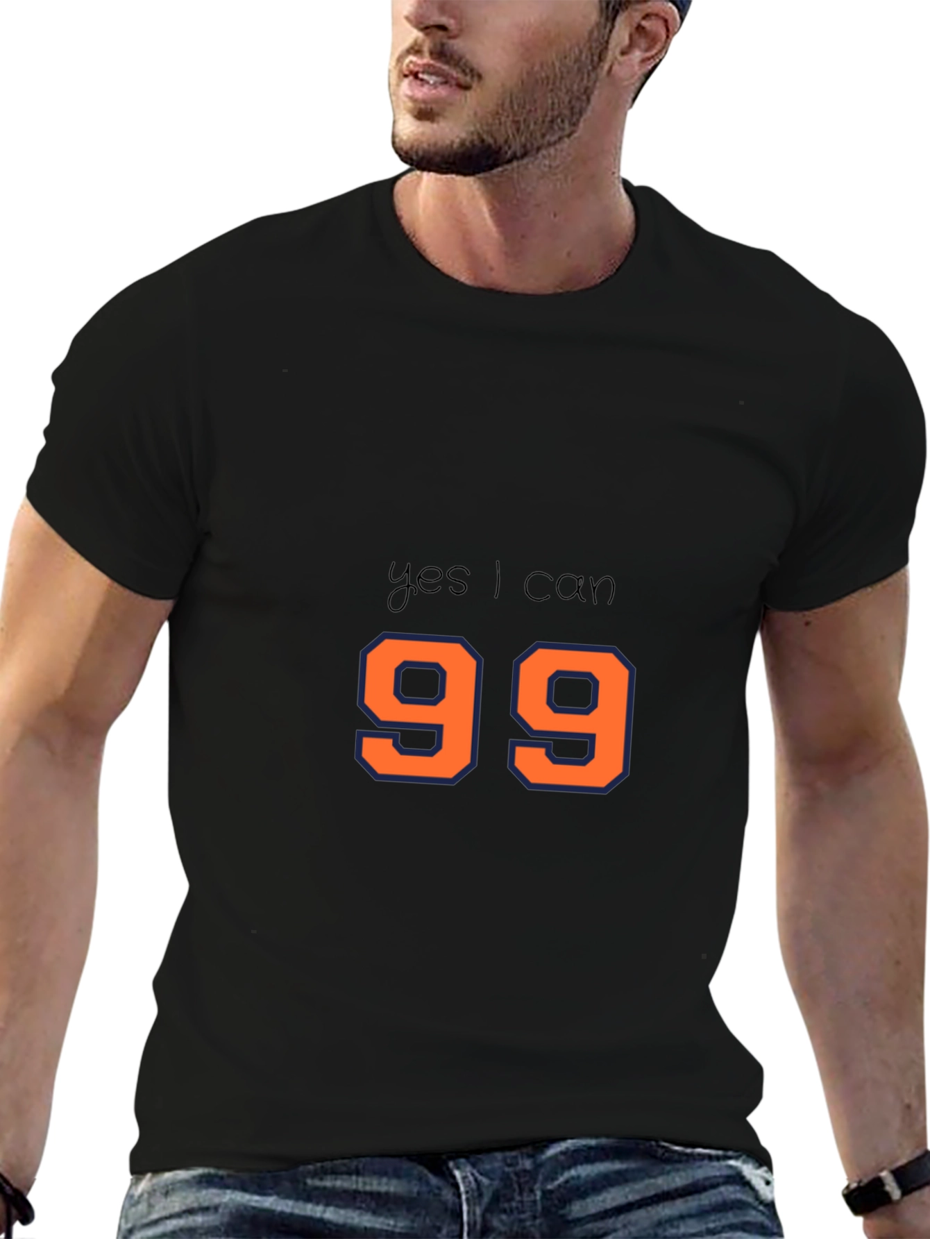 Yes I Can 99 T-Shirt - Black Cotton Tee