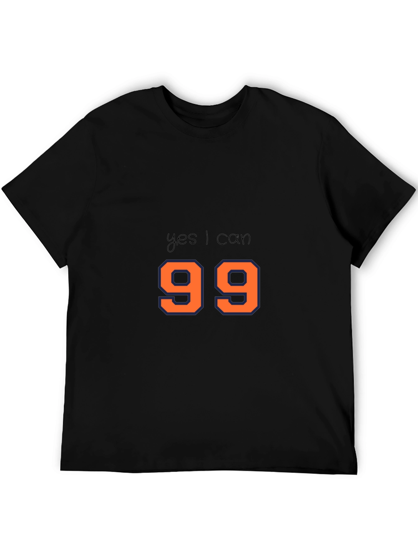 Yes I Can 99 T-Shirt - Black Cotton Tee