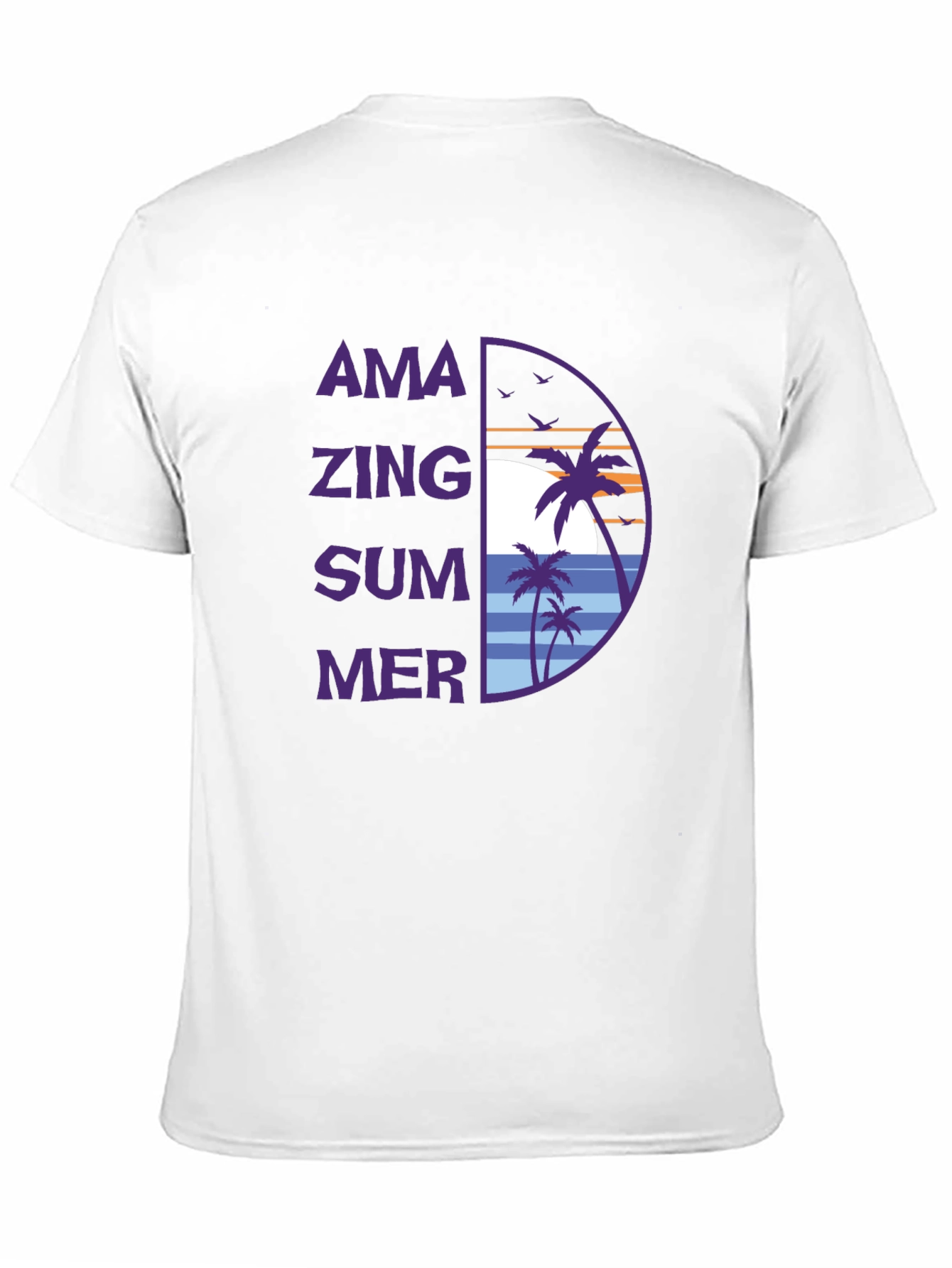 Amazing Summer Graphic T-Shirt - Tropical Beach Design