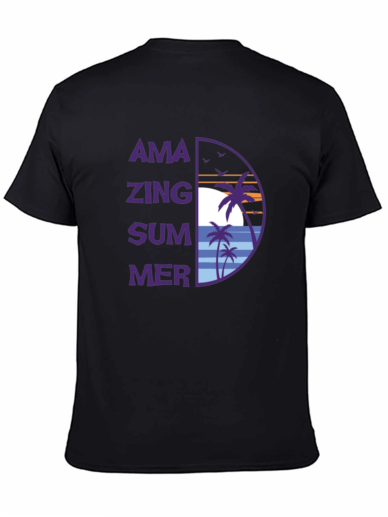 Amazing Summer Graphic T-Shirt - Tropical Beach Design