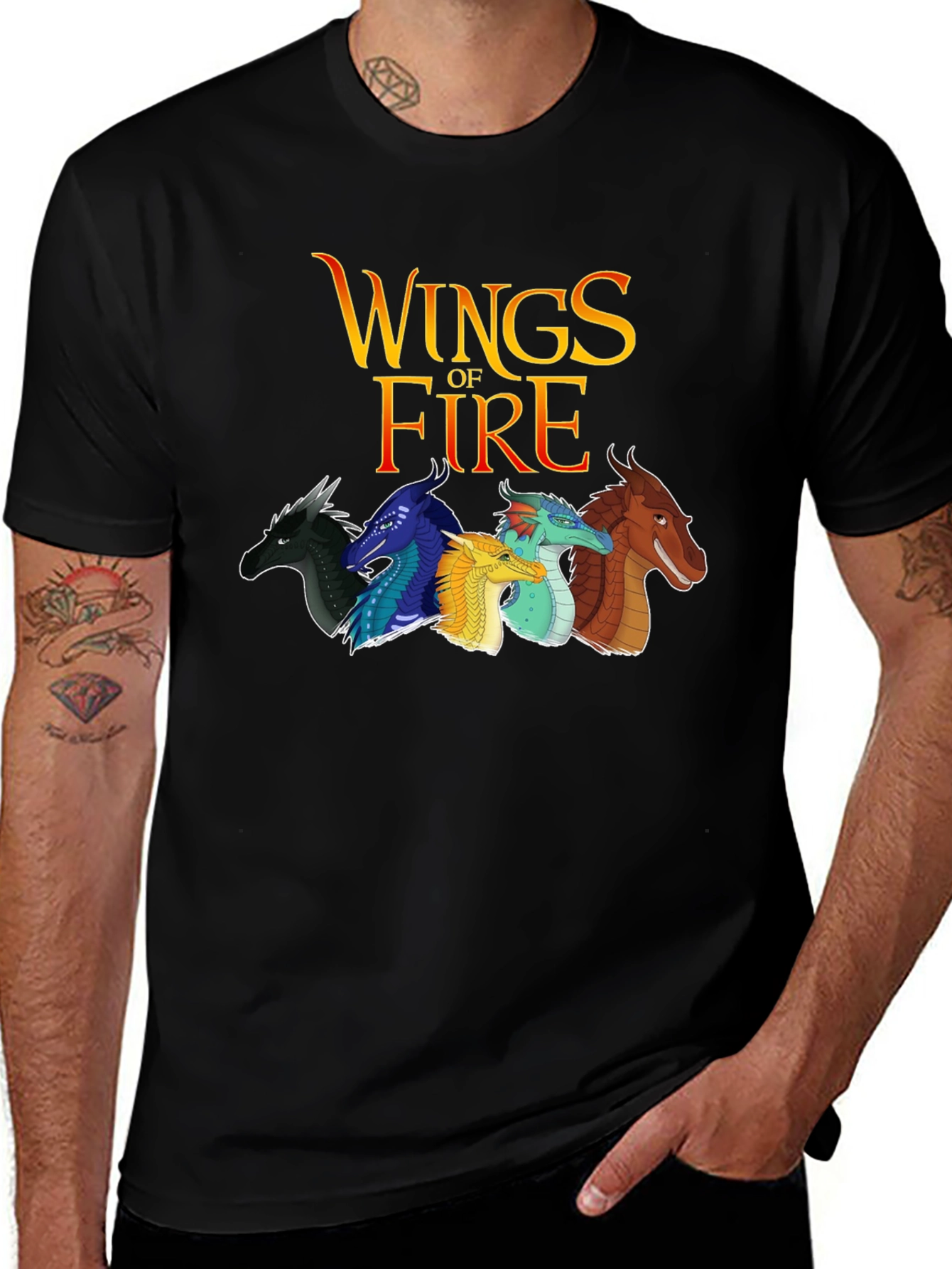 Wings of Fire Graphic Tee - Black