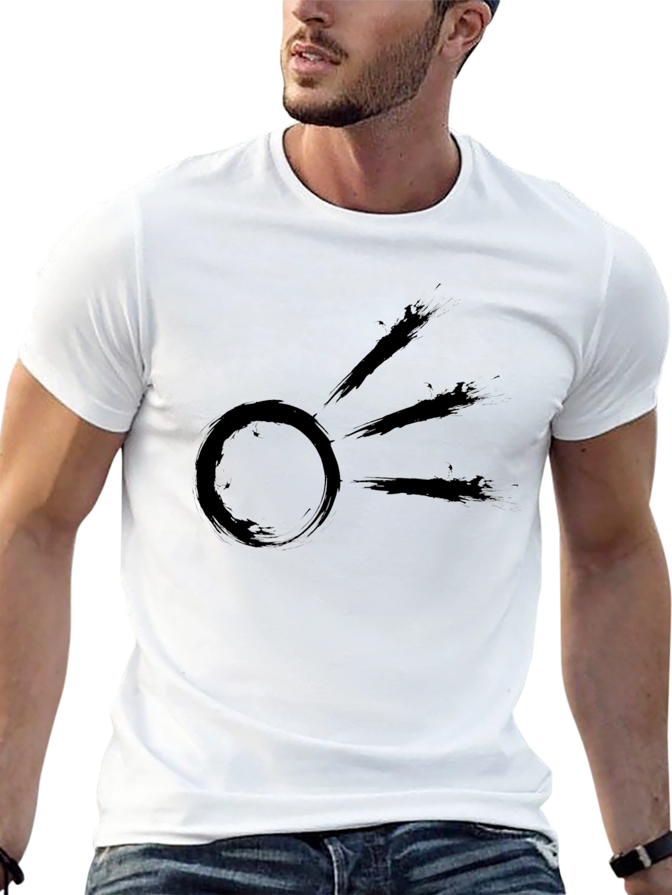 Zen Sun Black T-Shirt - Modern Graphic Tee