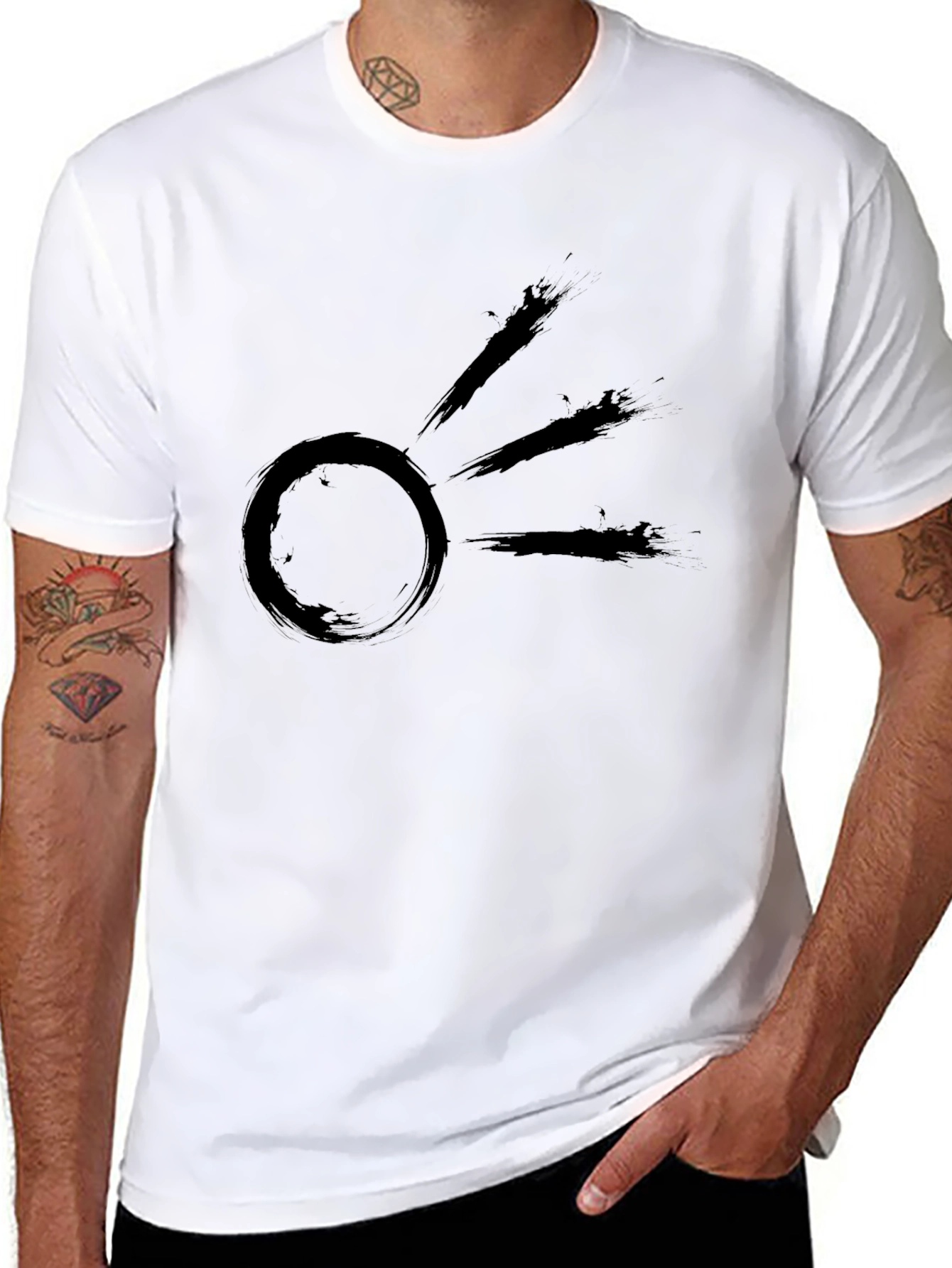 Zen Sun Black T-Shirt - Modern Graphic Tee