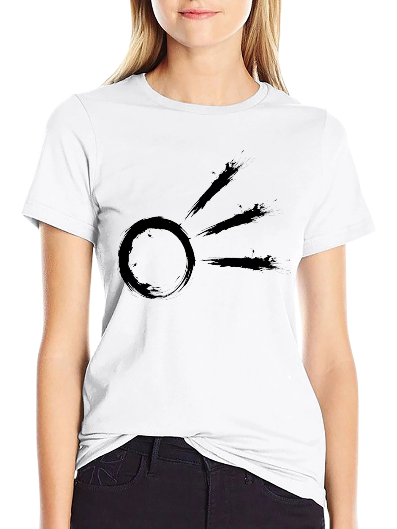 Zen Sun Black T-Shirt - Modern Graphic Tee