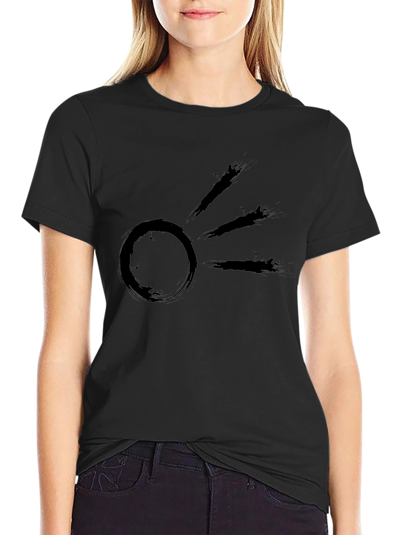 Zen Sun Black T-Shirt - Modern Graphic Tee