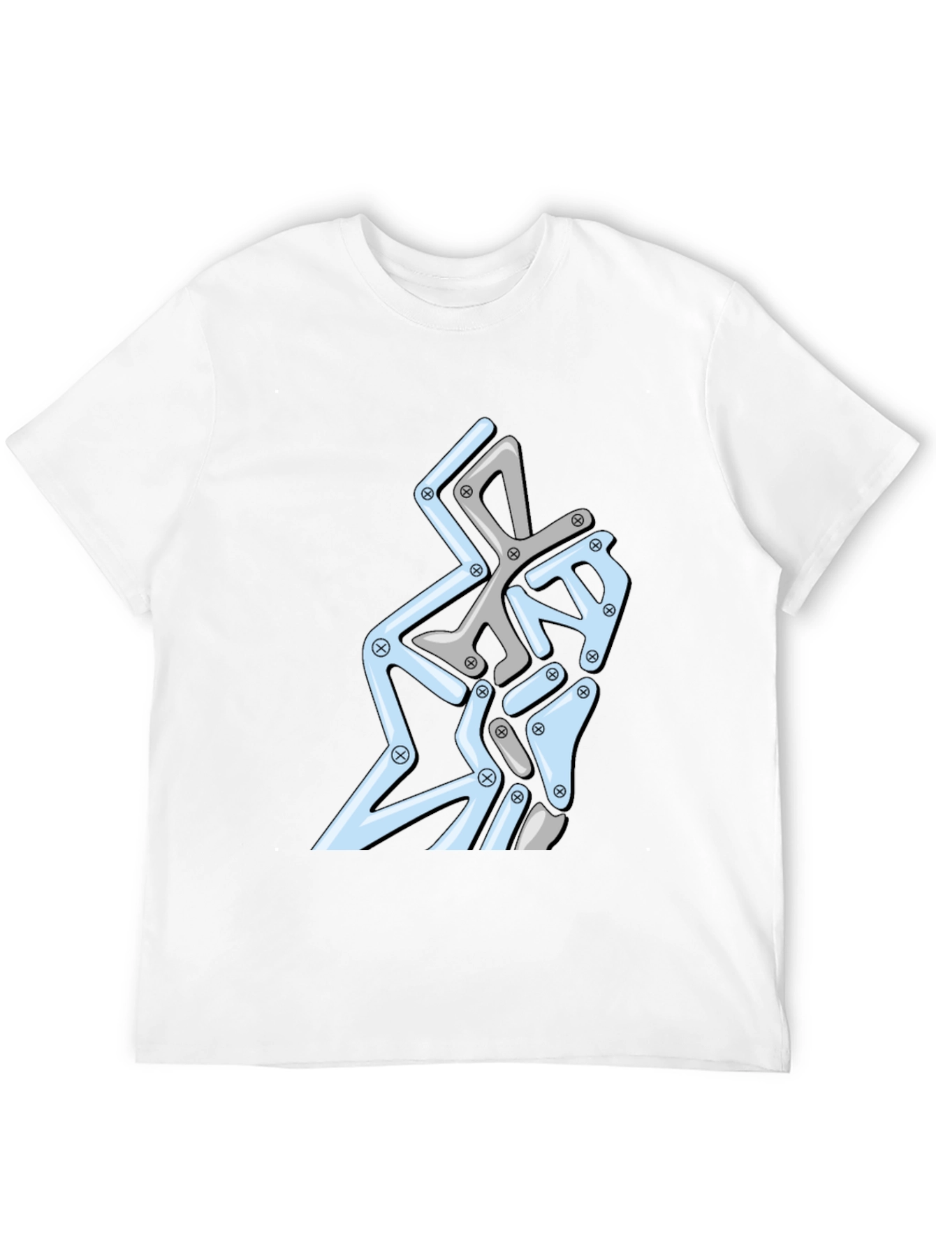 Abstract Geometric Graphic Print Tee - Modern Design