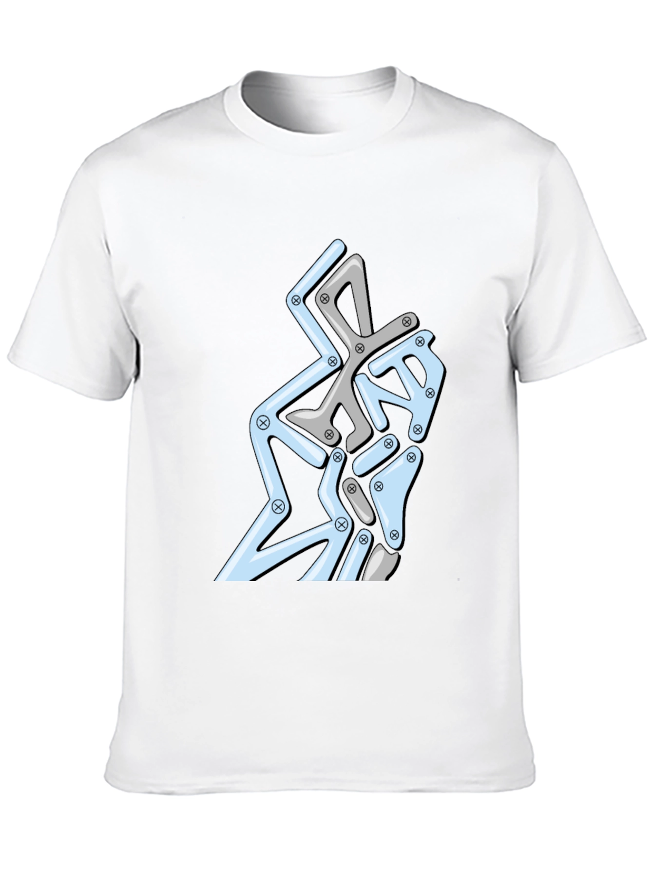 Abstract Geometric Graphic Print Tee - Modern Design