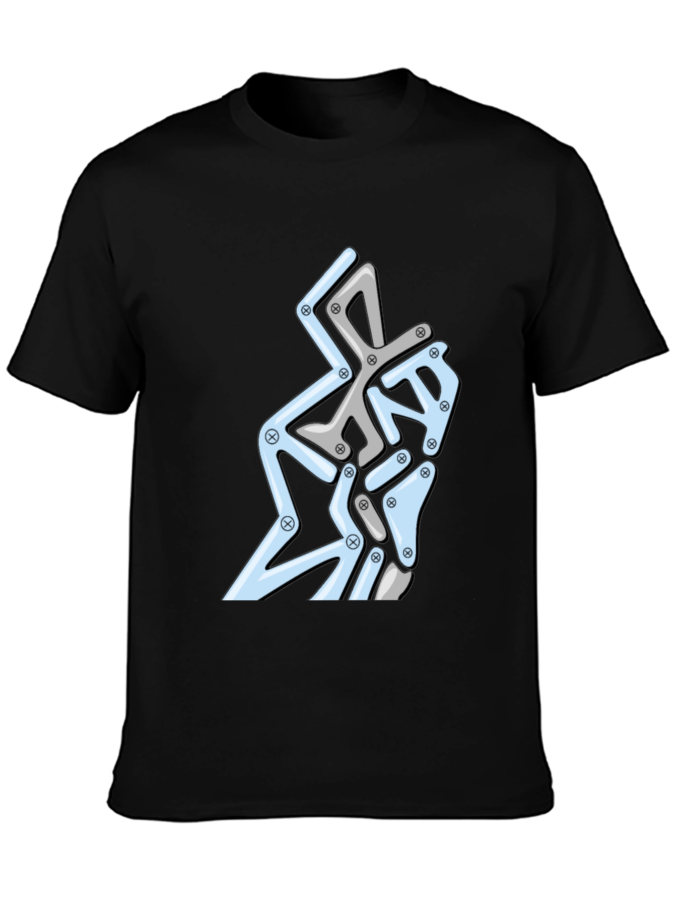Abstract Geometric Graphic Print Tee - Modern Design