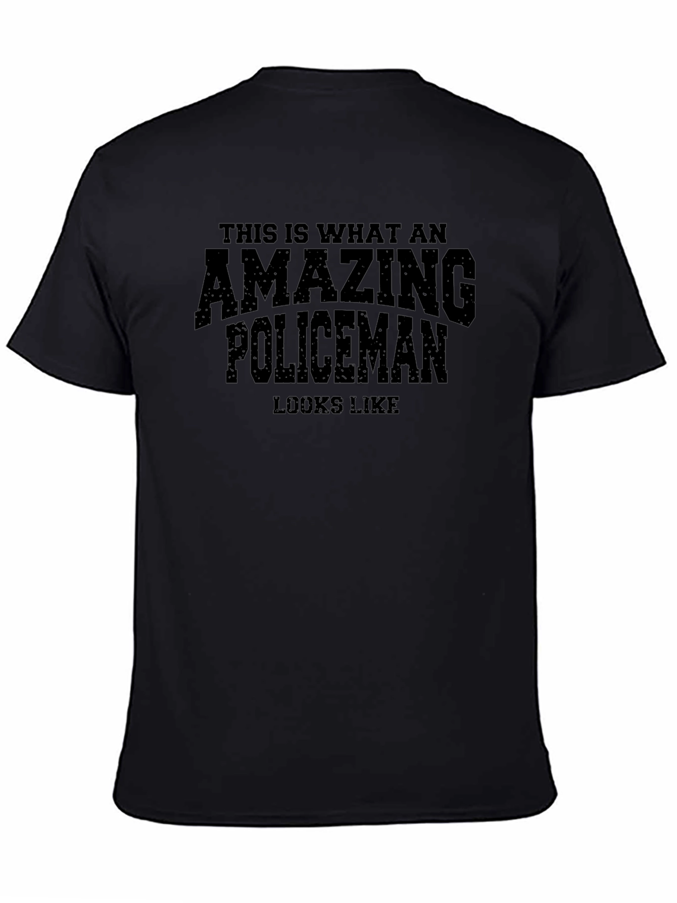 Amazing Policeman Graphic Tee - Black