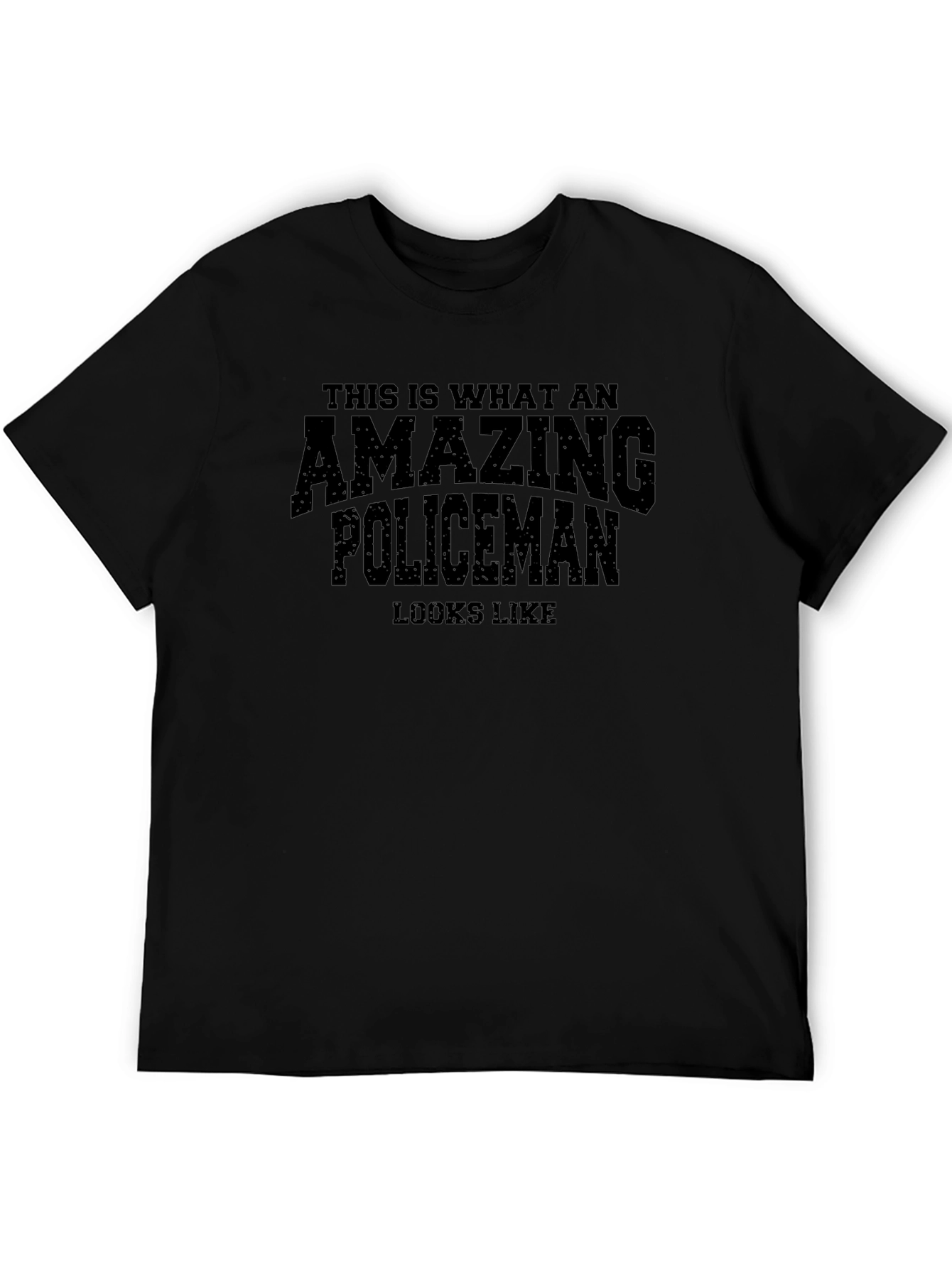 Amazing Policeman Graphic Tee - Black