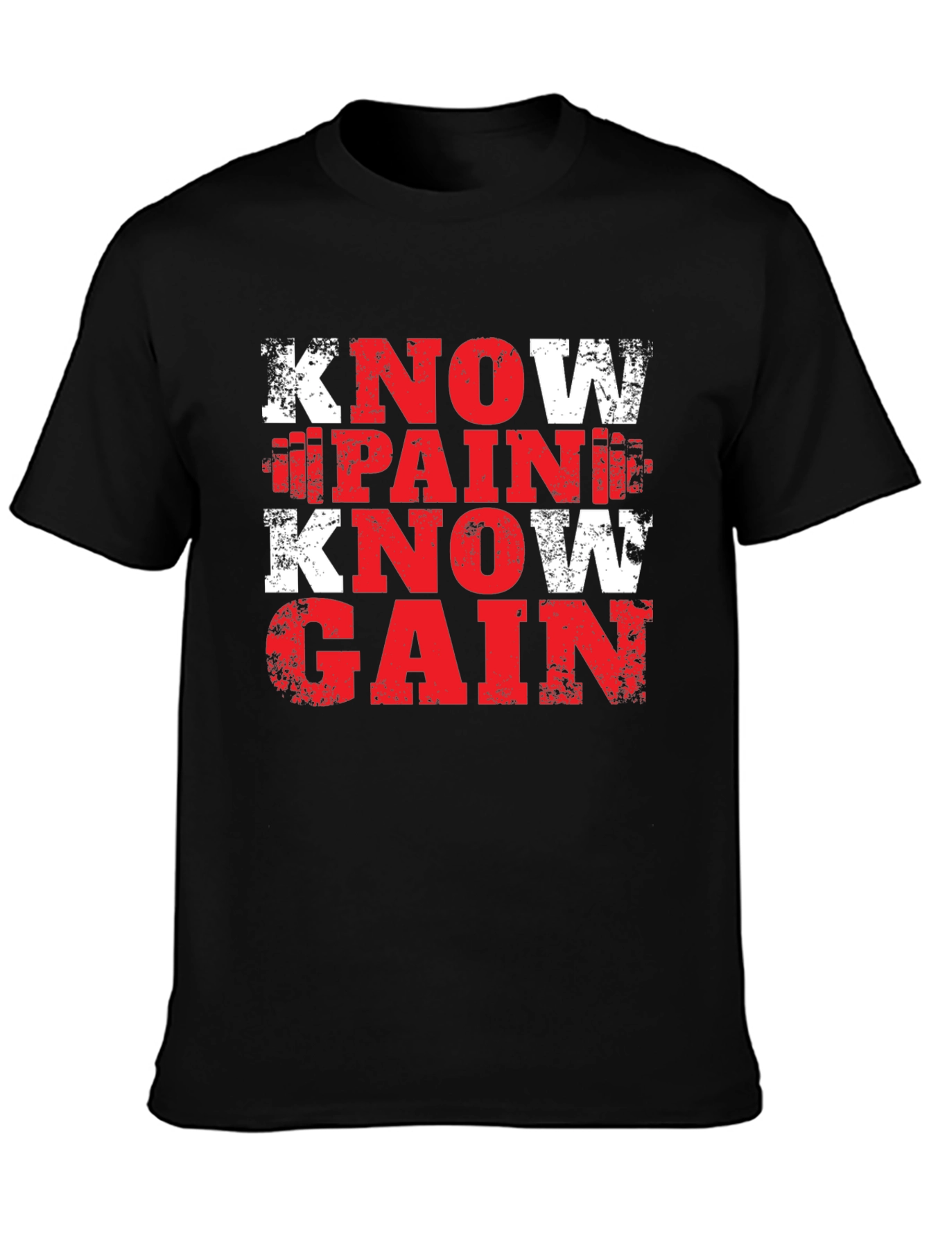 Know Pain Know Gain Fitness T-Shirt