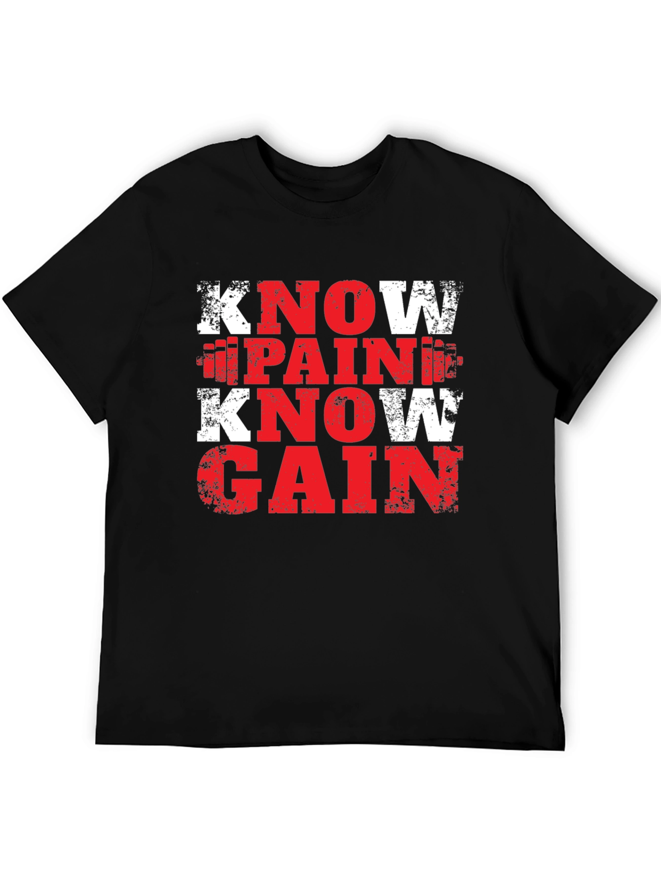 Know Pain Know Gain Fitness T-Shirt