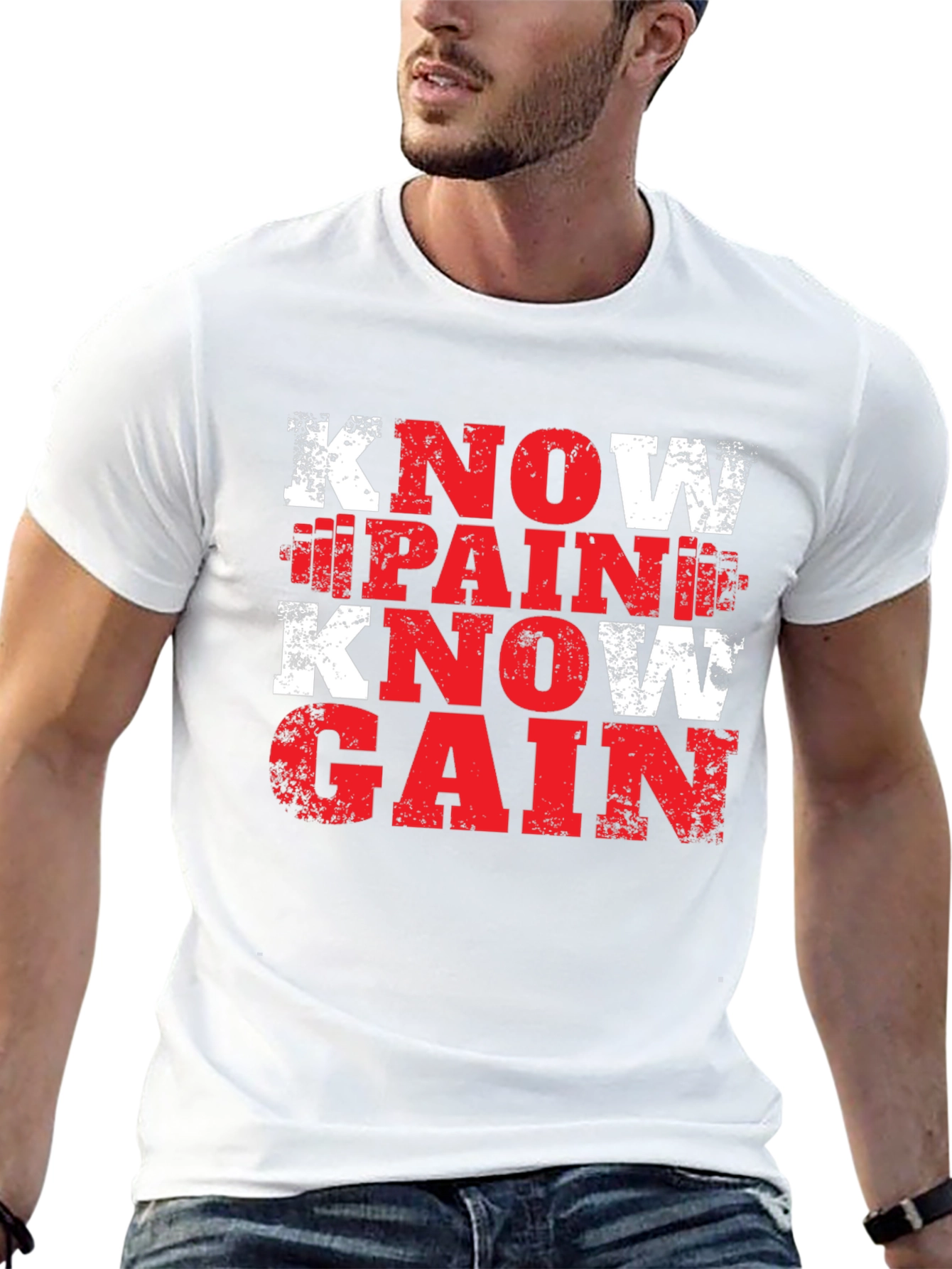Know Pain Know Gain Fitness T-Shirt