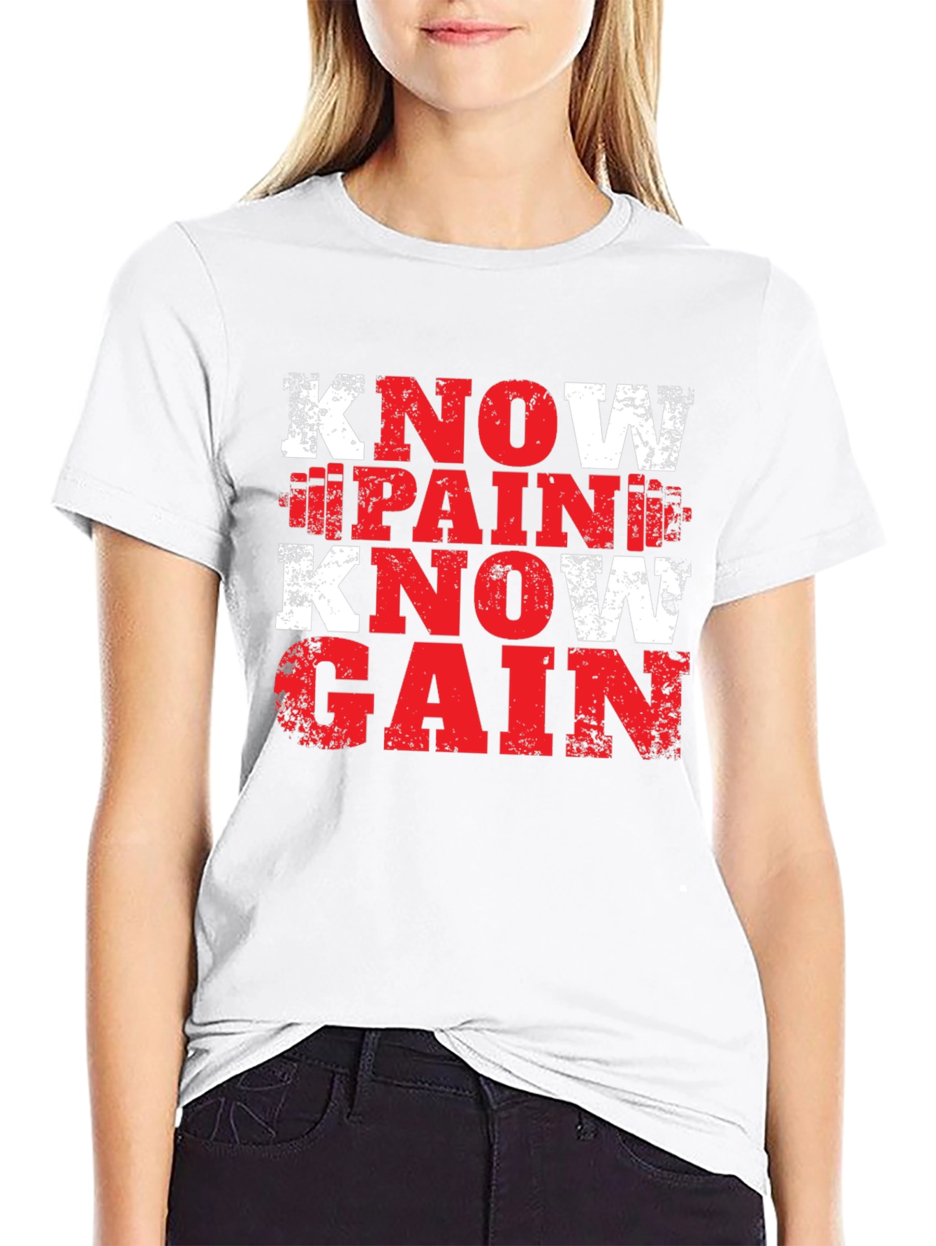 Know Pain Know Gain Fitness T-Shirt