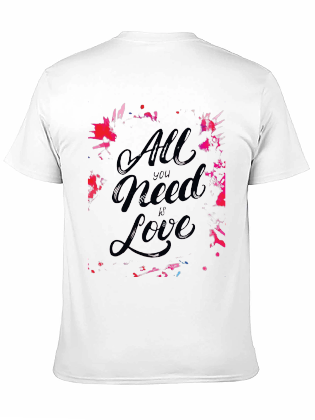 All You Need Is Love Graphic Print Black Tee