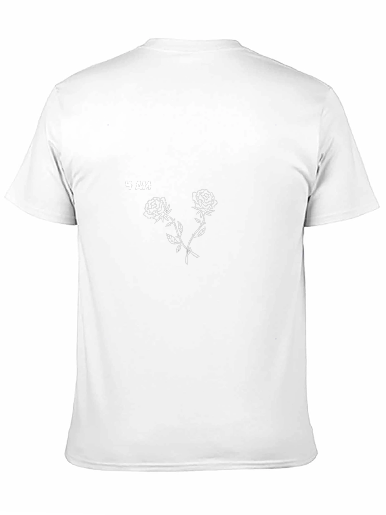 4 AM Roses Graphic Print Black T-Shirt