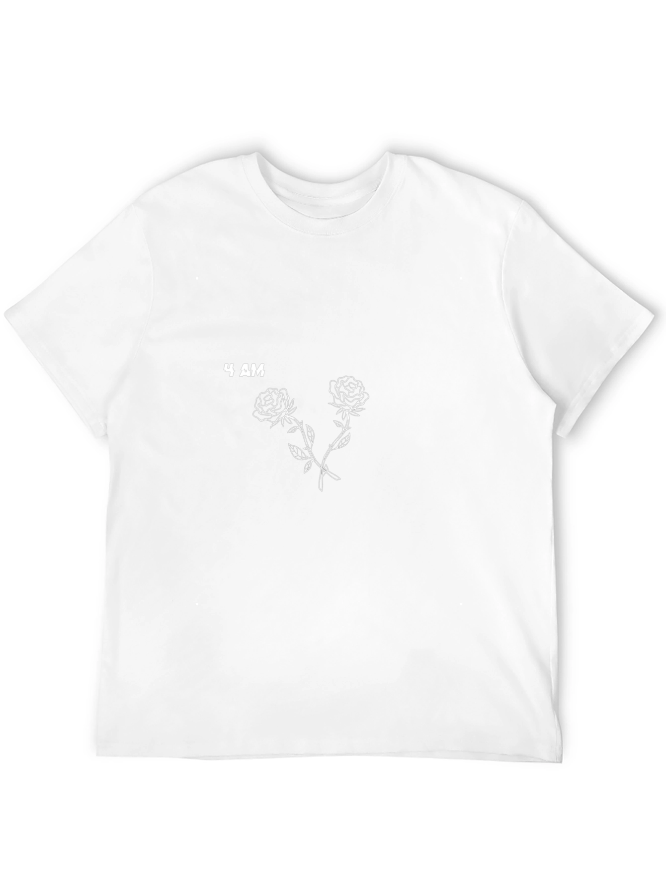 4 AM Roses Graphic Print Black T-Shirt