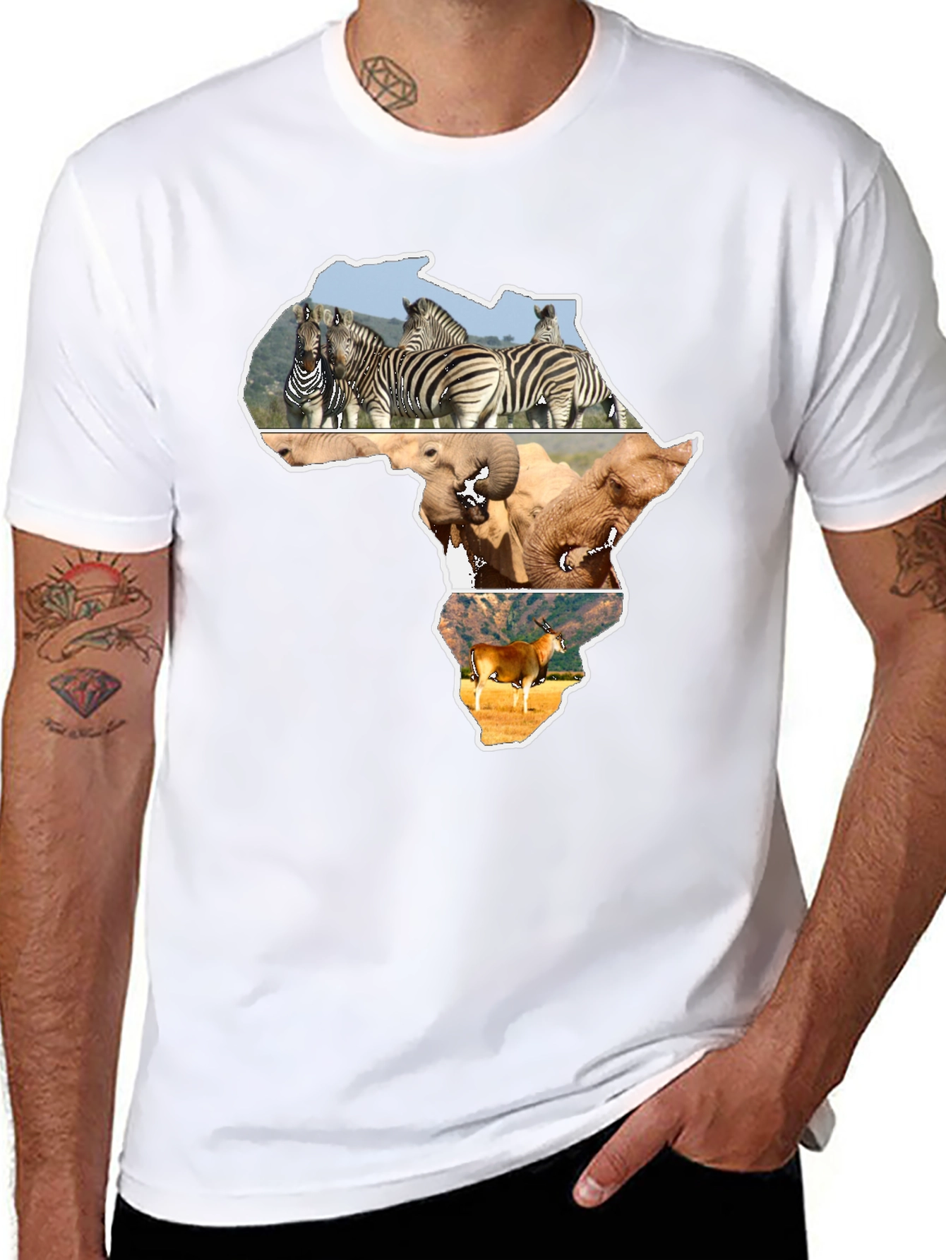 African Wildlife Continent T-Shirt