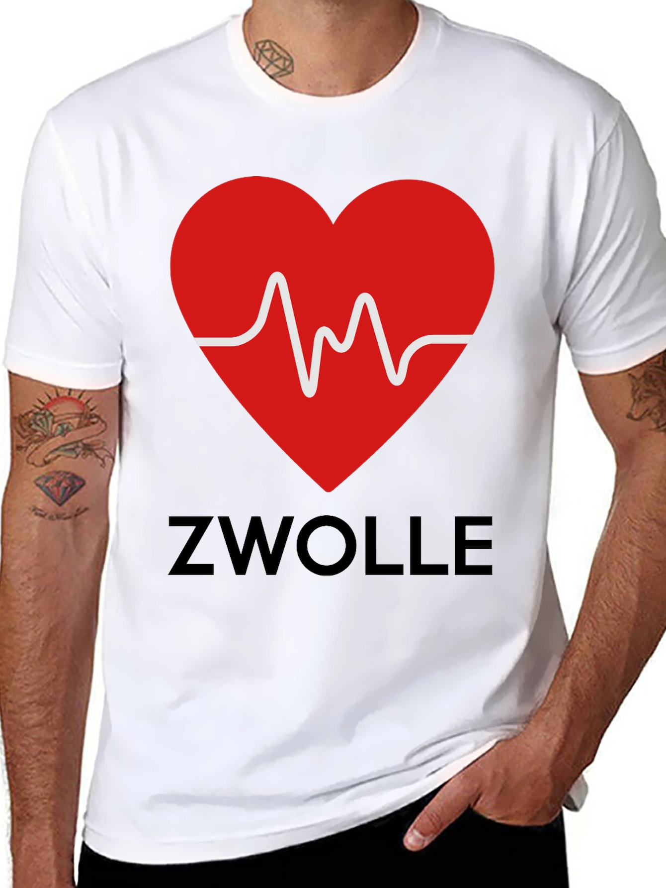 Zwolle Heartbeat T-Shirt - Stylish City Pride Tee