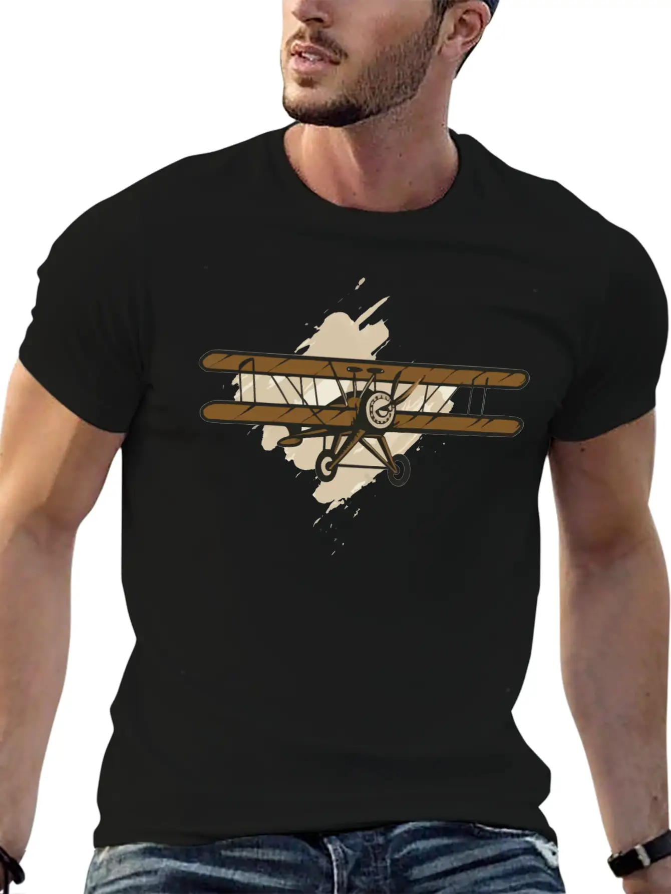 A Classic Biplane Timeless Short Sleeve Tee – Comfy And Minimalist Design