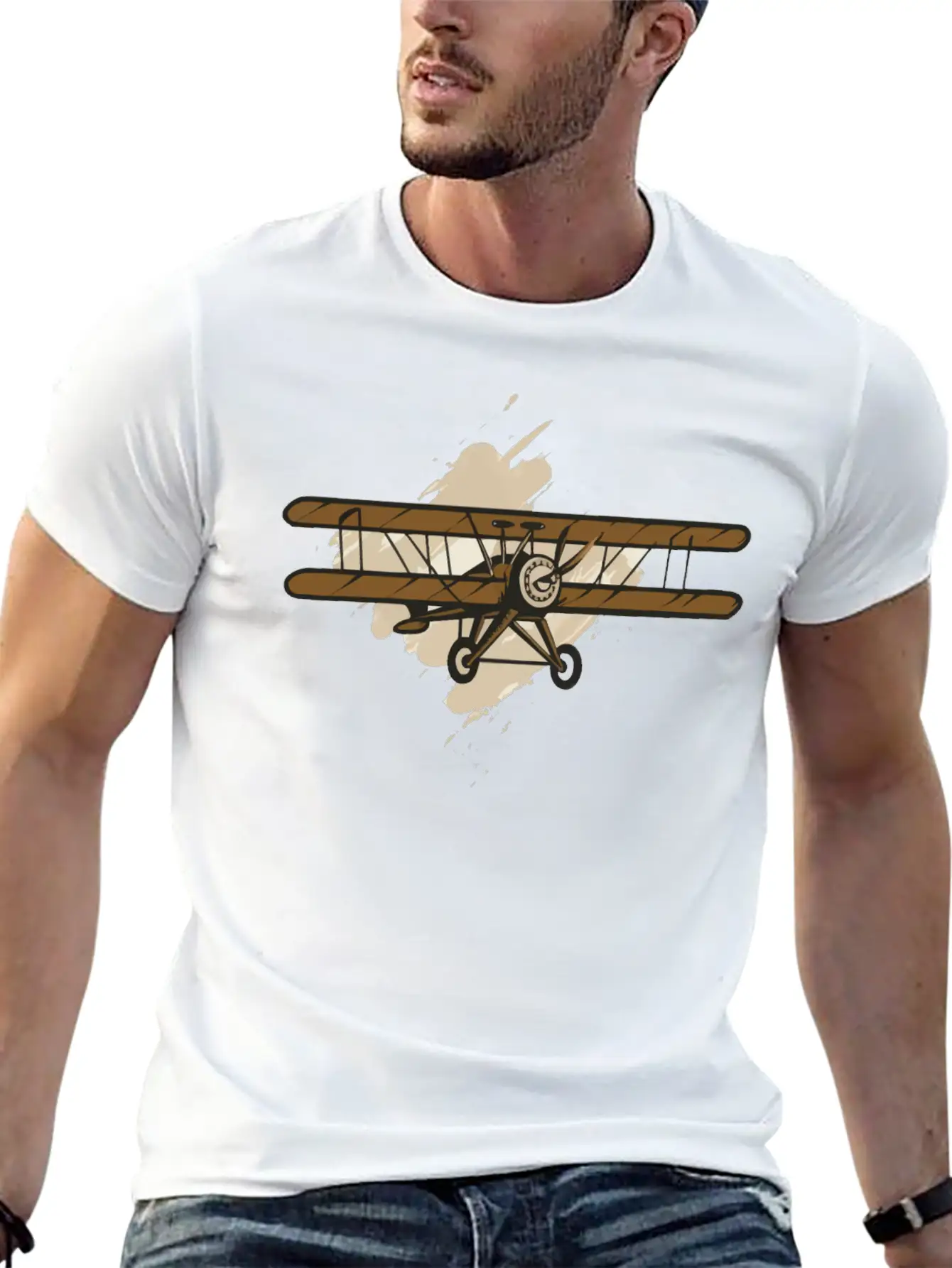 A Classic Biplane Timeless Short Sleeve Tee – Comfy And Minimalist Design