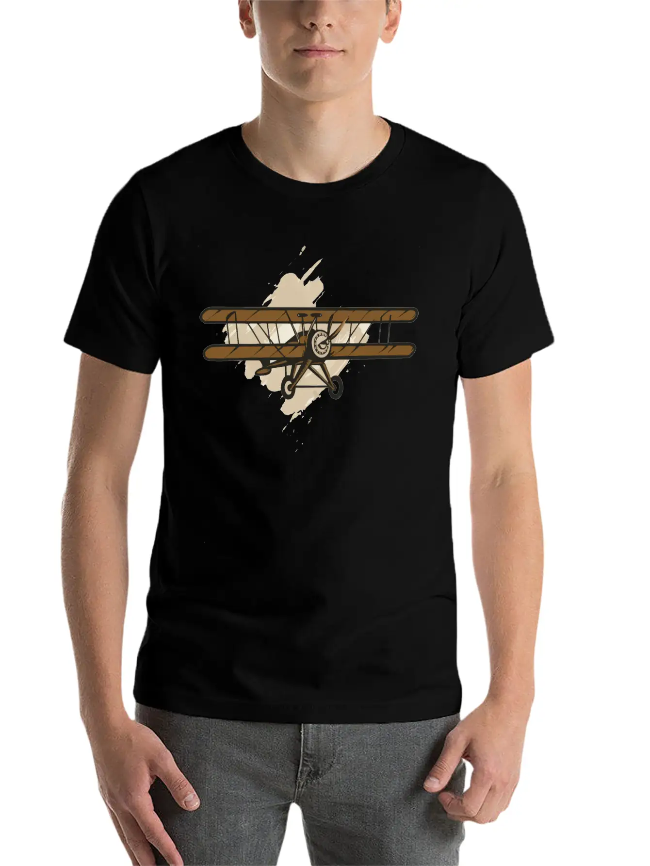 A Classic Biplane Timeless Short Sleeve Tee – Comfy And Minimalist Design