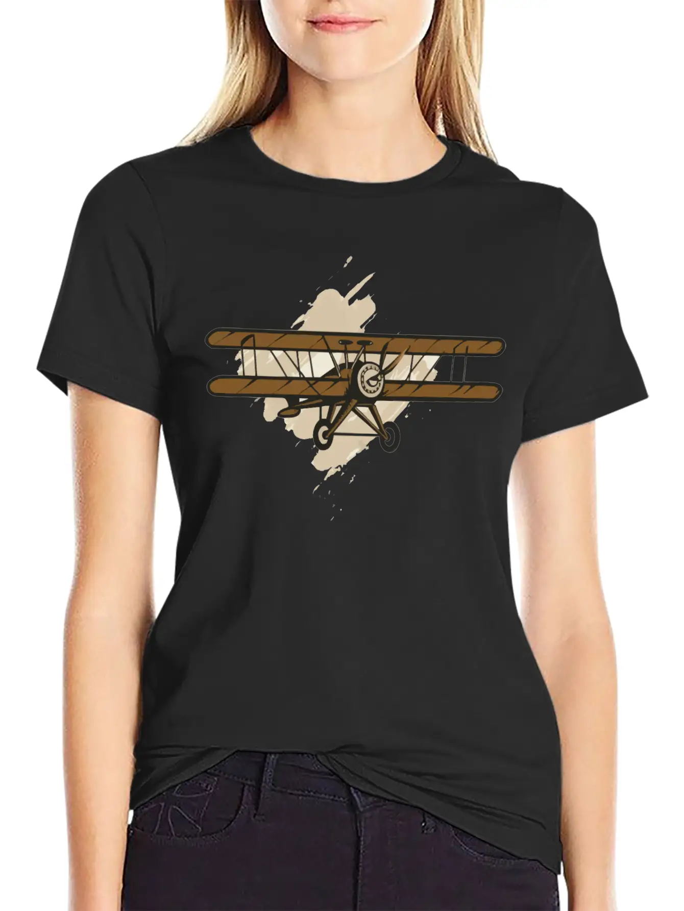 A Classic Biplane Timeless Short Sleeve Tee – Comfy And Minimalist Design