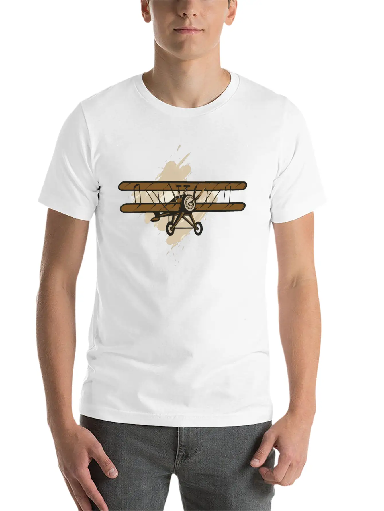 A Classic Biplane Timeless Short Sleeve Tee – Comfy And Minimalist Design