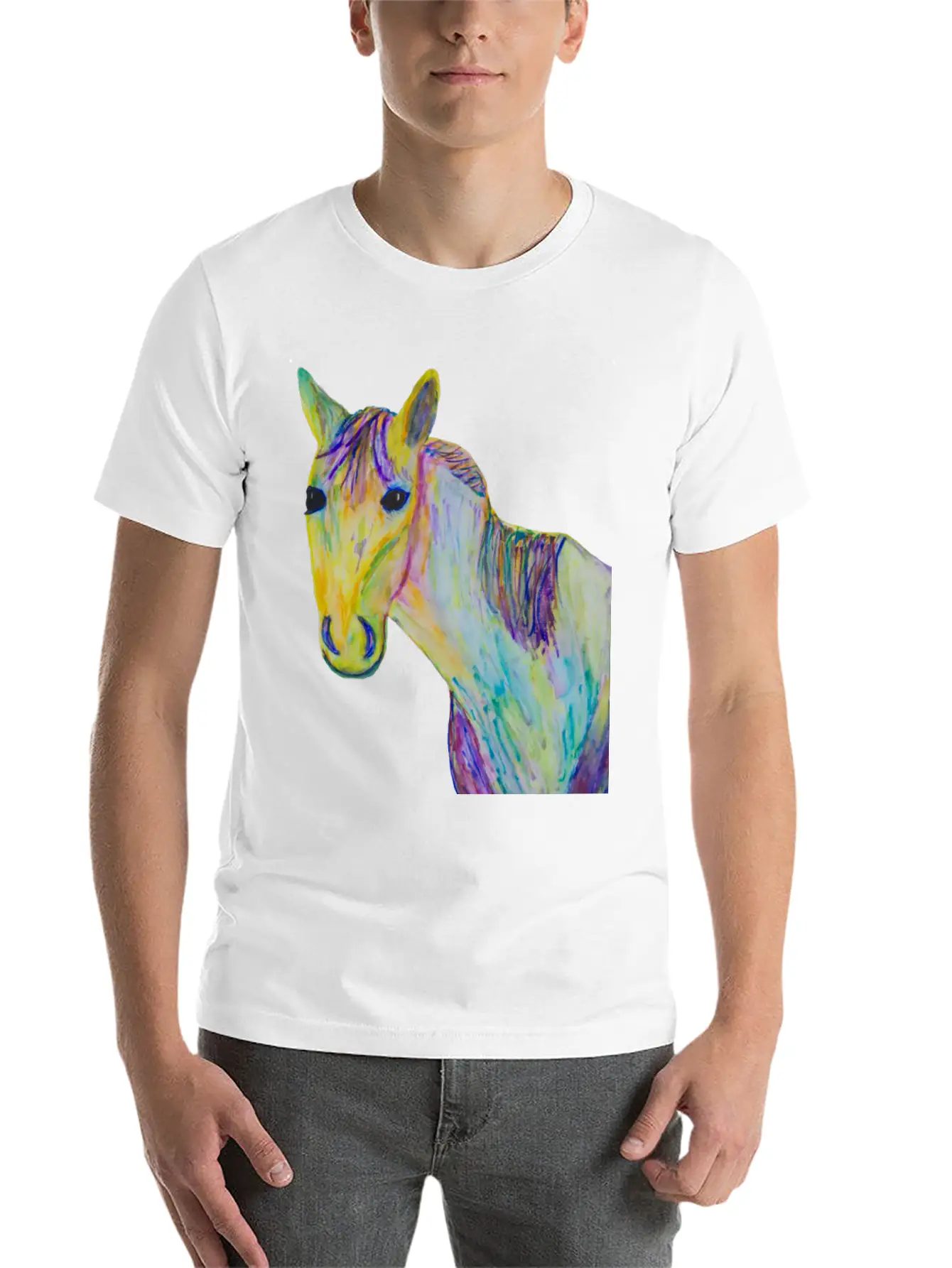 A Horse Of A Different Color Casual Graphic T-Shirt – Simple And Comfortable Daily Wear