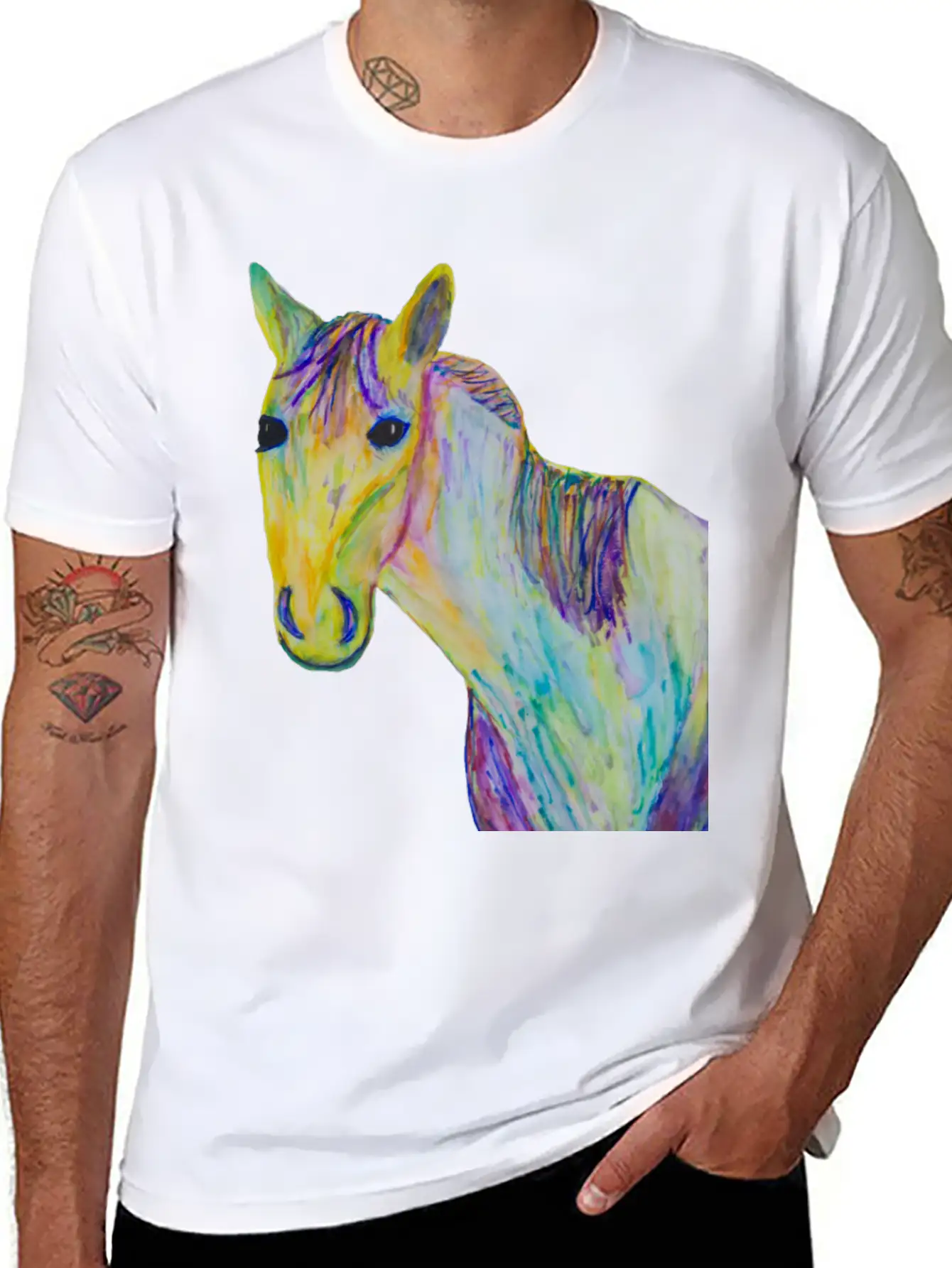 A Horse Of A Different Color Casual Graphic T-Shirt – Simple And Comfortable Daily Wear