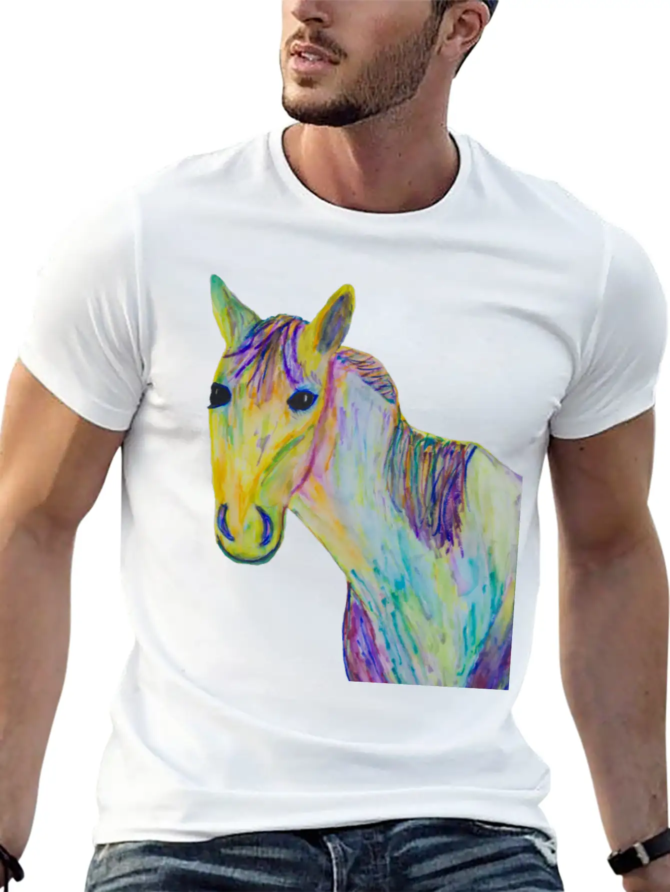 A Horse Of A Different Color Casual Graphic T-Shirt – Simple And Comfortable Daily Wear