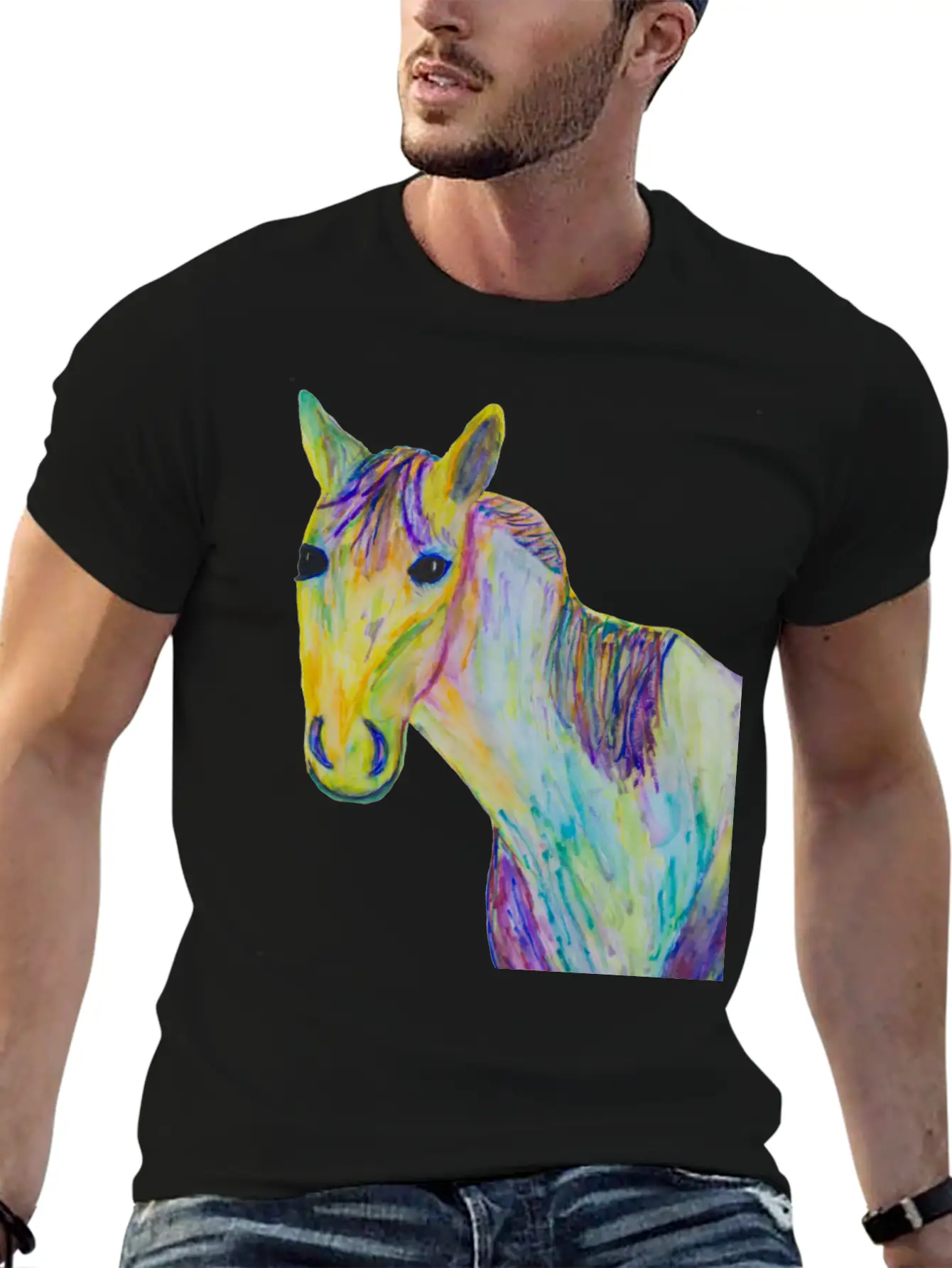 A Horse Of A Different Color Casual Graphic T-Shirt – Simple And Comfortable Daily Wear