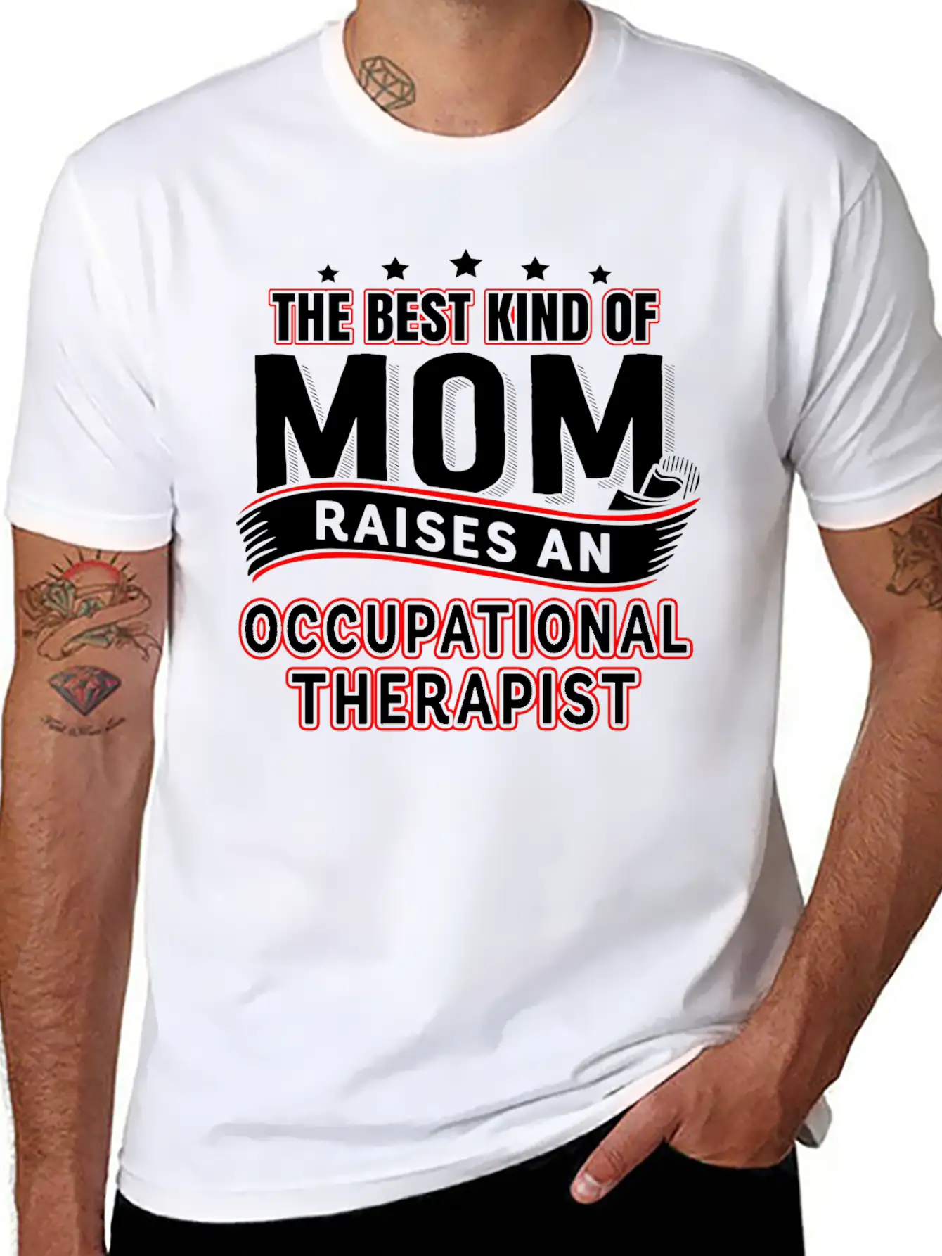 A Therapist Is Raised Occupational Therapist Mom Casual Graphic T-Shirt – Simple And Comfortable Daily Wear