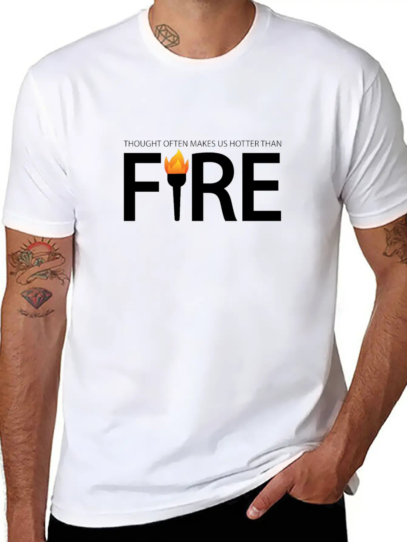 A Thought Often Makes Us Hotter Than A Fire Casual Graphic T-Shirt – Simple And Comfortable Daily Wear