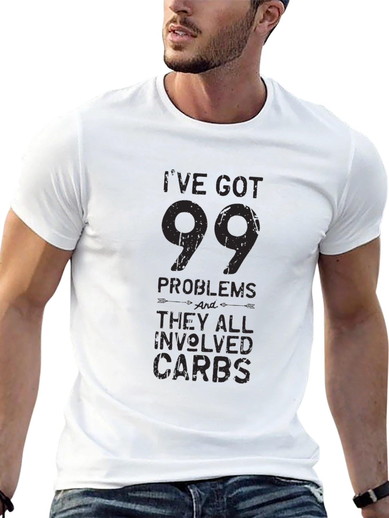 99 Problems Carbs T-Shirt - Funny Foodie Tee