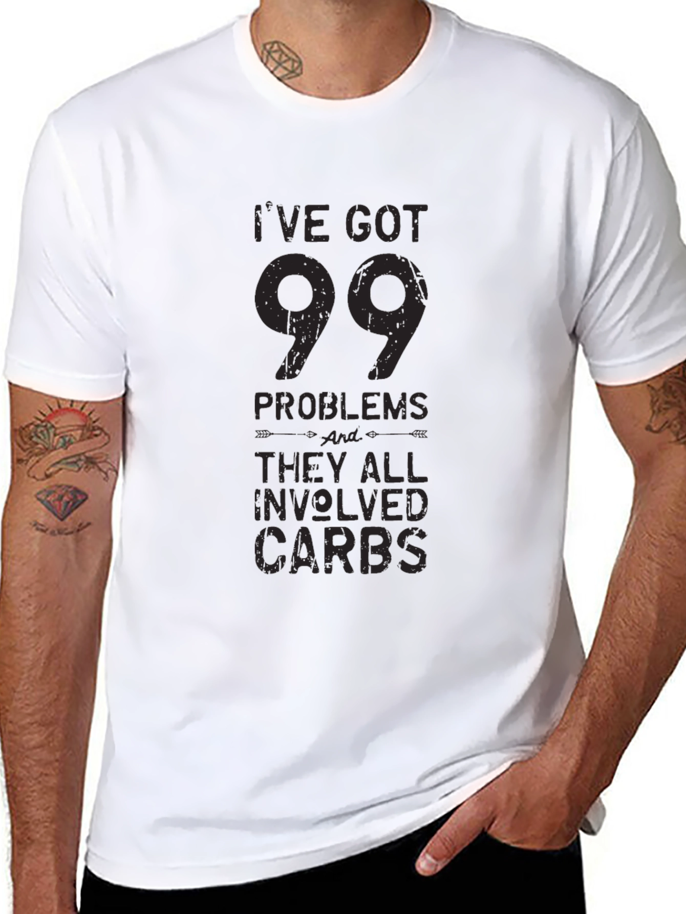 99 Problems Carbs T-Shirt - Funny Foodie Tee