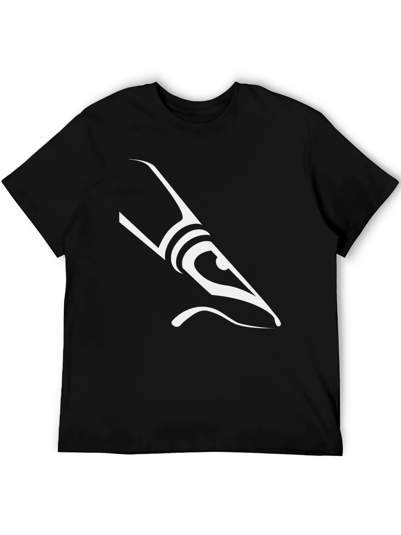 Abstract Minimalist Design Black T-Shirt