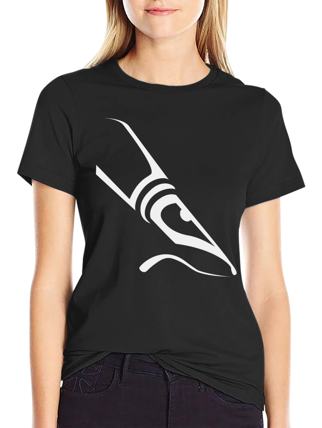 Abstract Minimalist Design Black T-Shirt