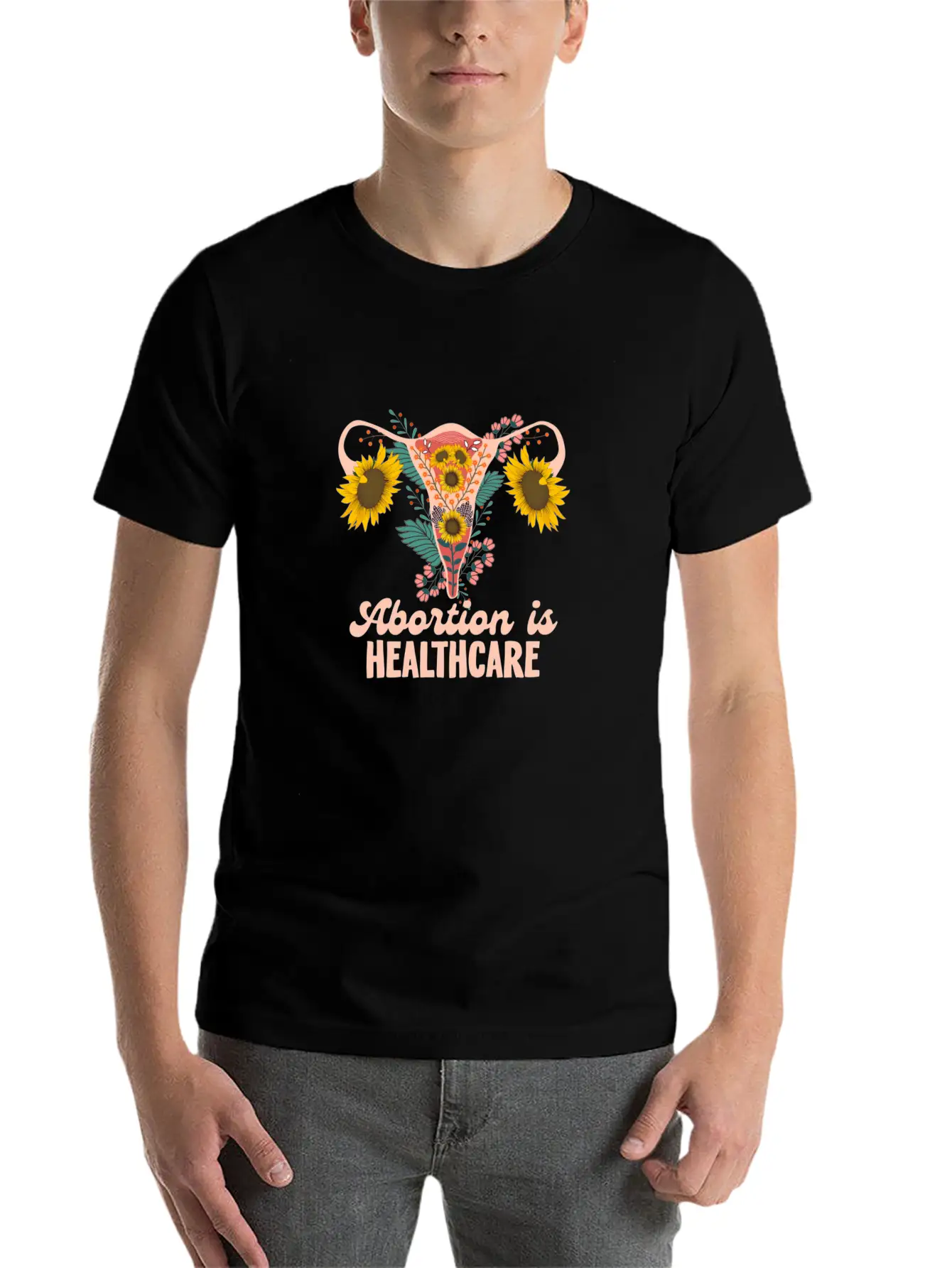 Abortion Is Healthcare Pro Choice Abortion Rights Casual Graphic T-Shirt – Simple And Comfortable Daily Wear