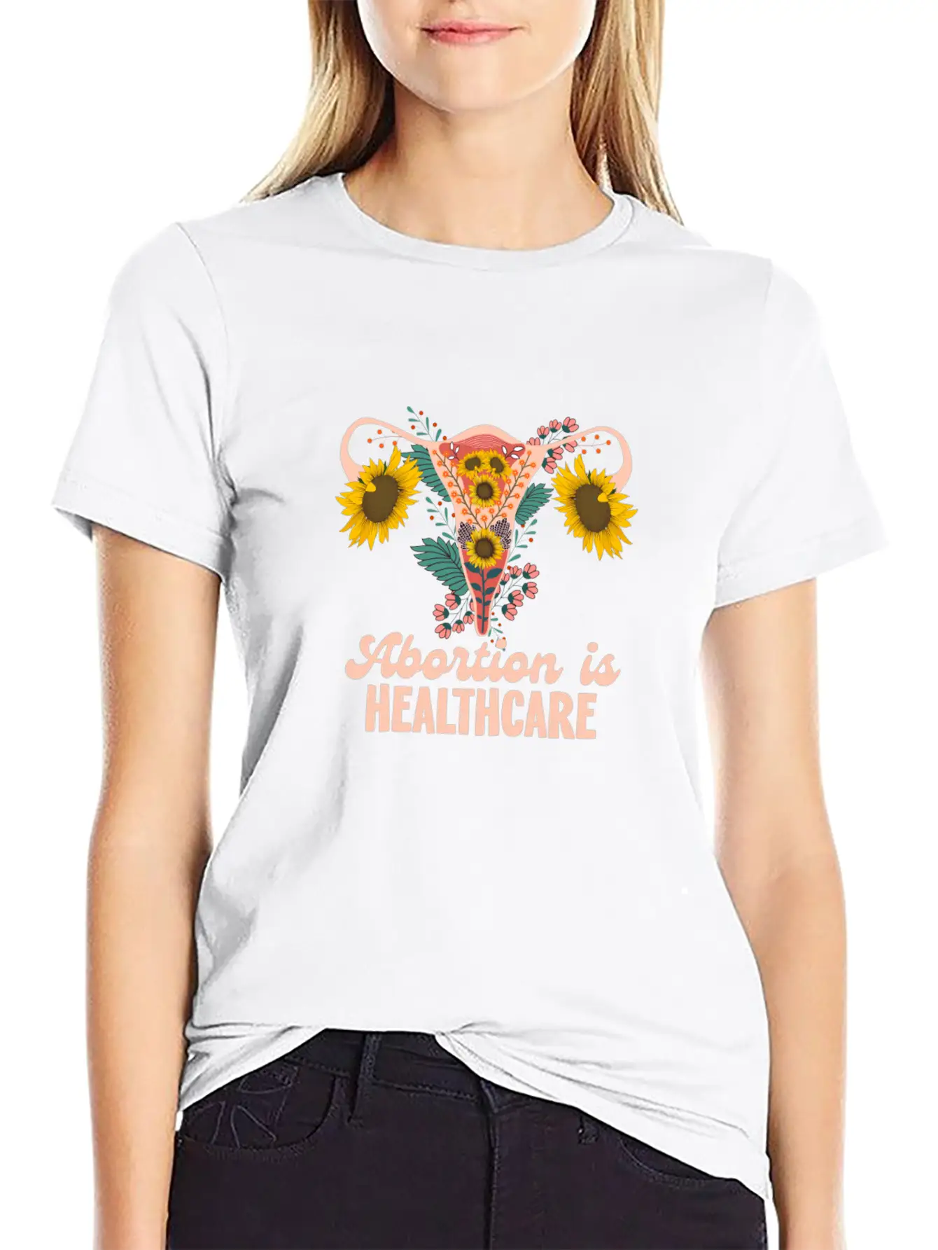 Abortion Is Healthcare Pro Choice Abortion Rights Casual Graphic T-Shirt – Simple And Comfortable Daily Wear