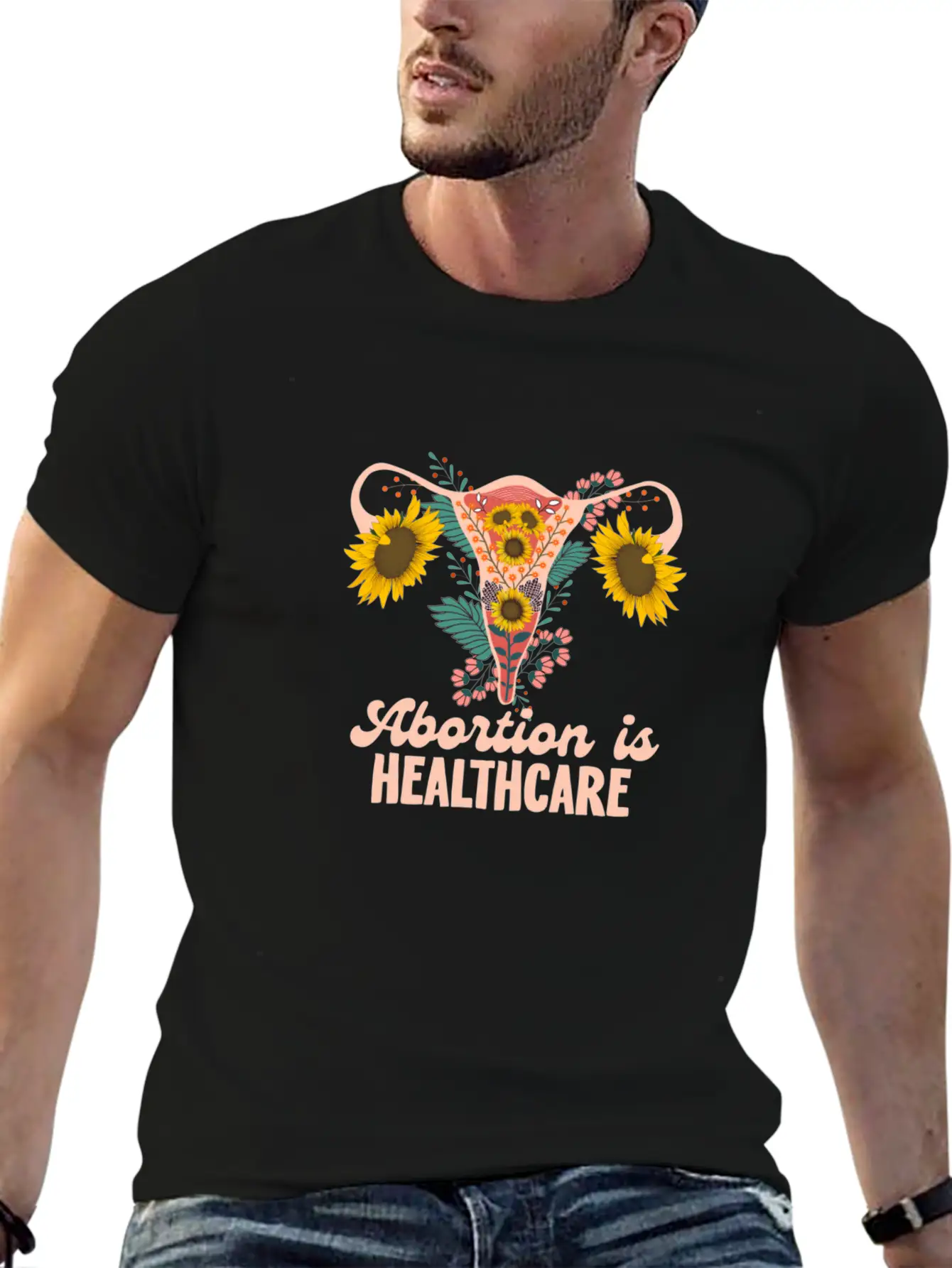 Abortion Is Healthcare Pro Choice Abortion Rights Casual Graphic T-Shirt – Simple And Comfortable Daily Wear