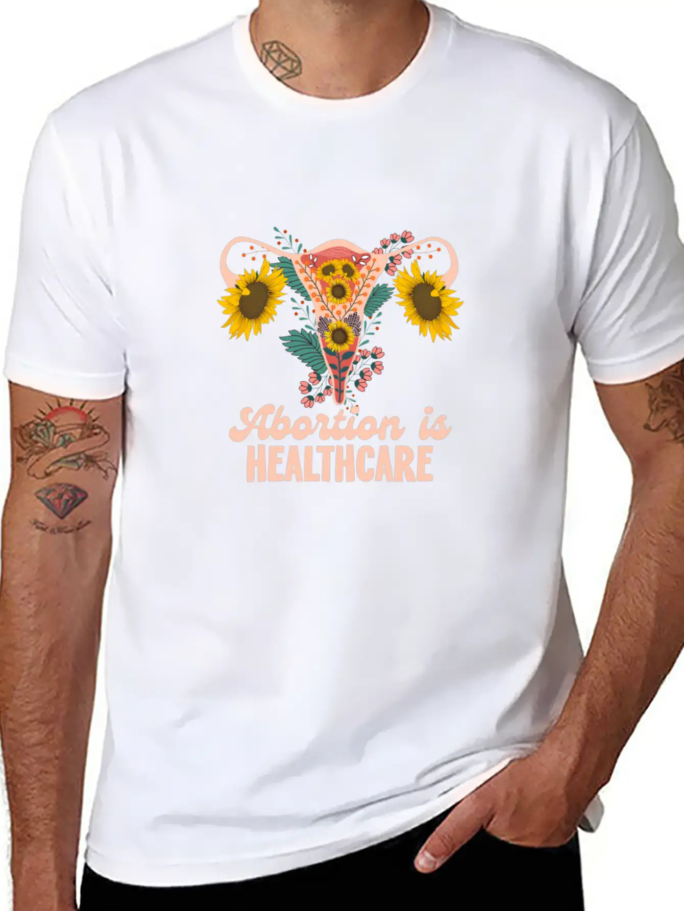 Abortion Is Healthcare Pro Choice Abortion Rights Casual Graphic T-Shirt – Simple And Comfortable Daily Wear