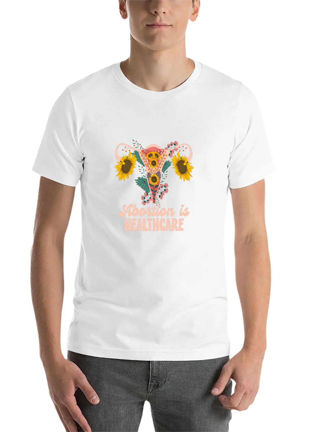 Abortion Is Healthcare Pro Choice Abortion Rights Casual Graphic T-Shirt – Simple And Comfortable Daily Wear