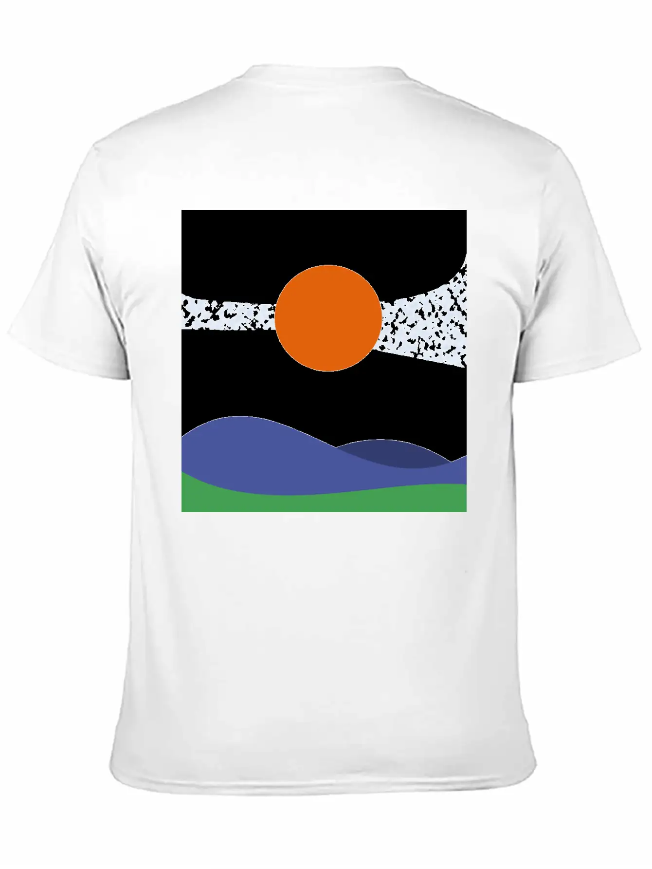 Abstract Landscape, Wall Art, Art Gift, Mountains Casual Graphic T-Shirt – Simple And Comfortable Daily Wear